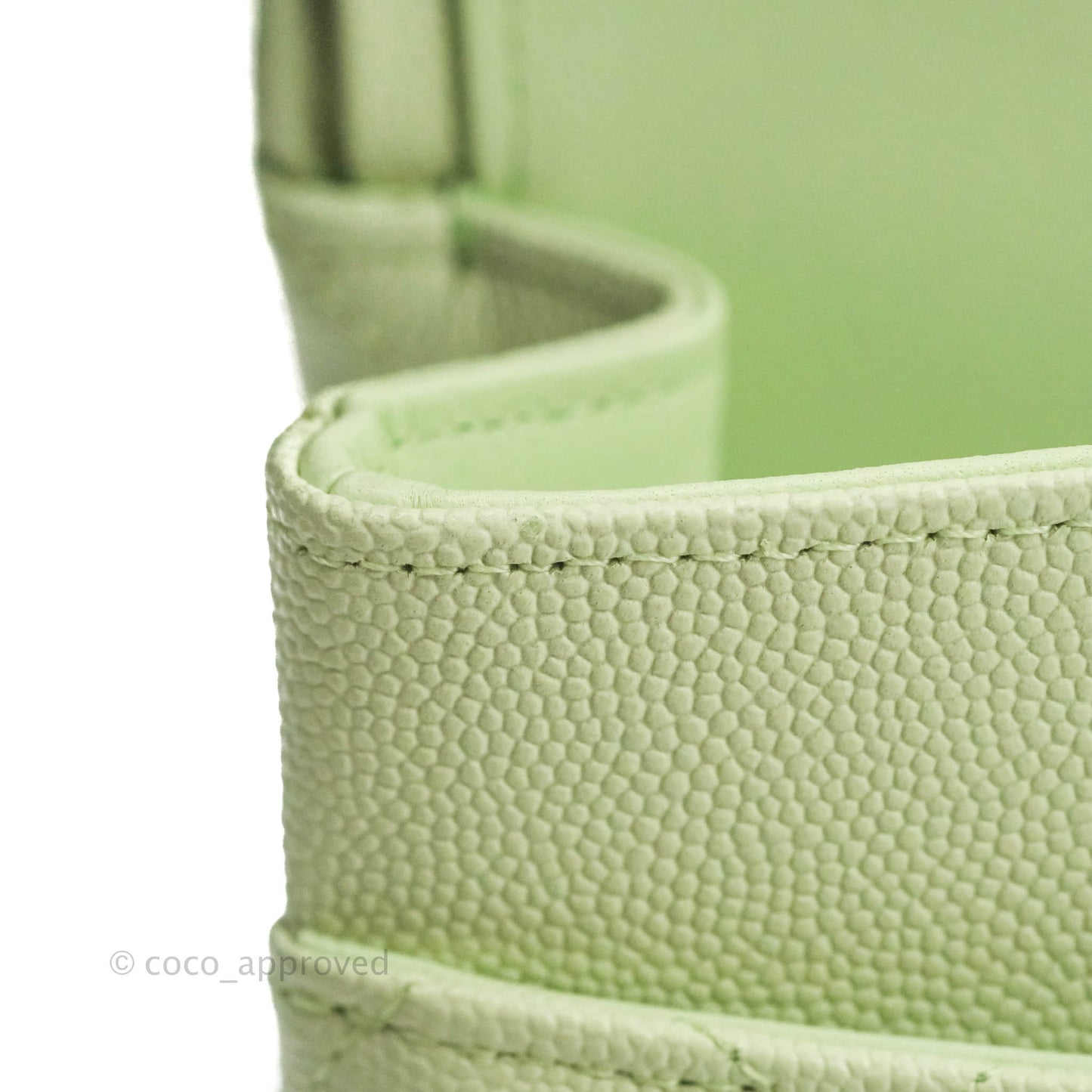 Chanel Classic M/L Medium Flap Quilted Avocado Green Caviar Gold Hardware