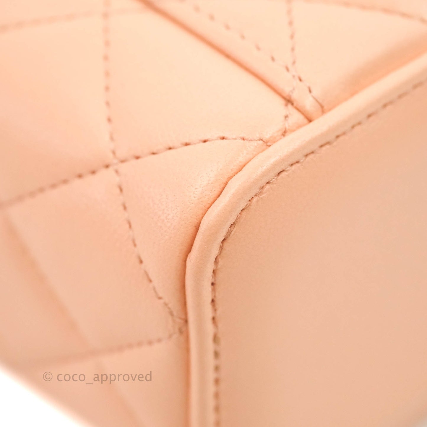 Chanel Classic Mini Pearl Crush Vanity With Chain Pink Lambskin Aged Gold Hardware