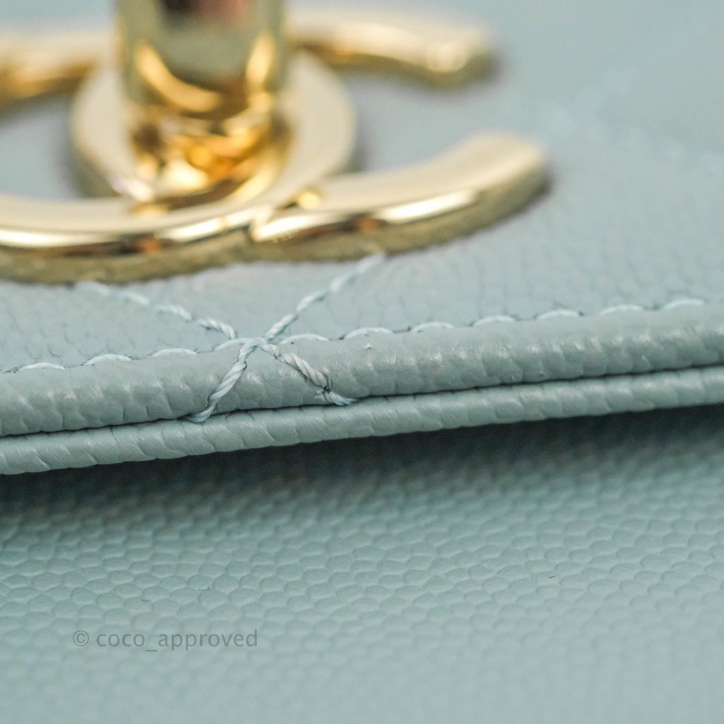 Chanel Quilted Small Business Affinity Flap Blue Caviar Gold Hardware