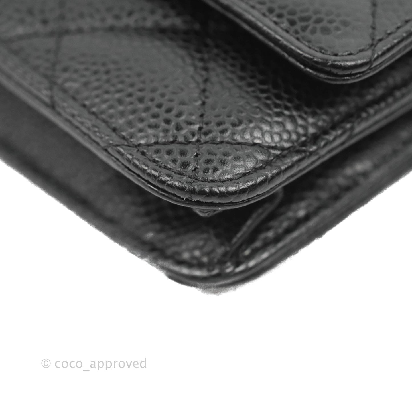 Chanel Quilted Wallet on Chain WOC Black Caviar Gold Hardware