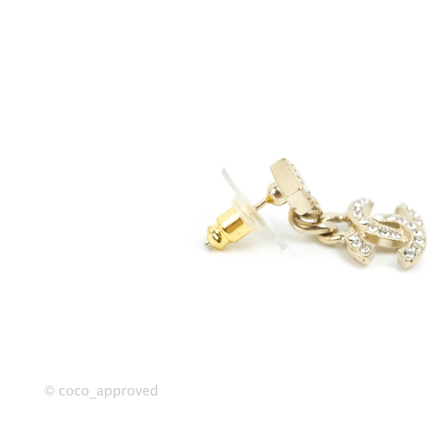 Chanel Crystal CC Drop Earrings 22B