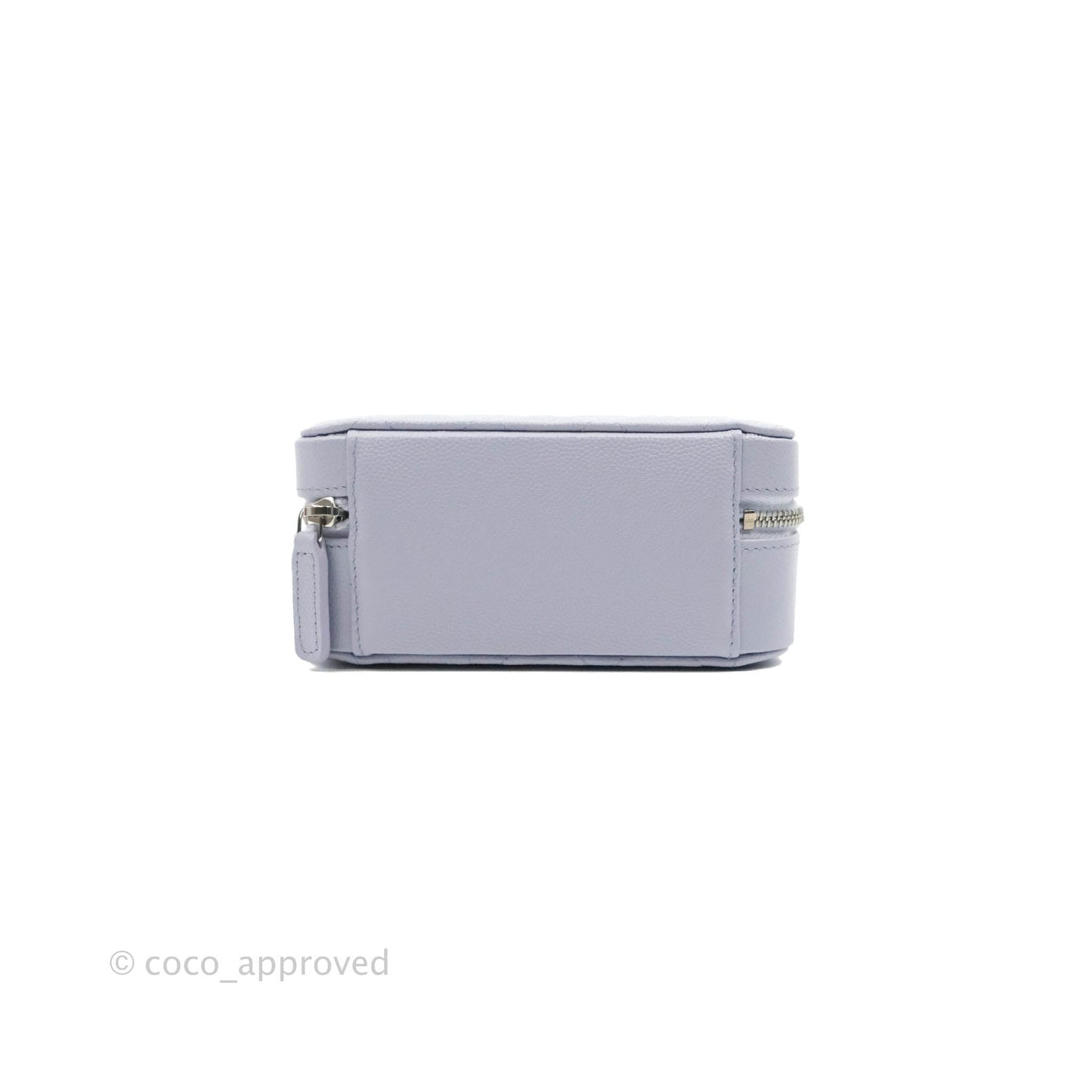 Chanel Quilted Camera Bag Lilac Caviar Silver Hardware