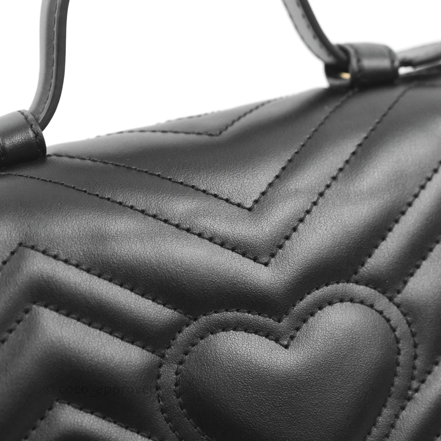 Gucci Mini GG Marmont Top Handle Bag Black