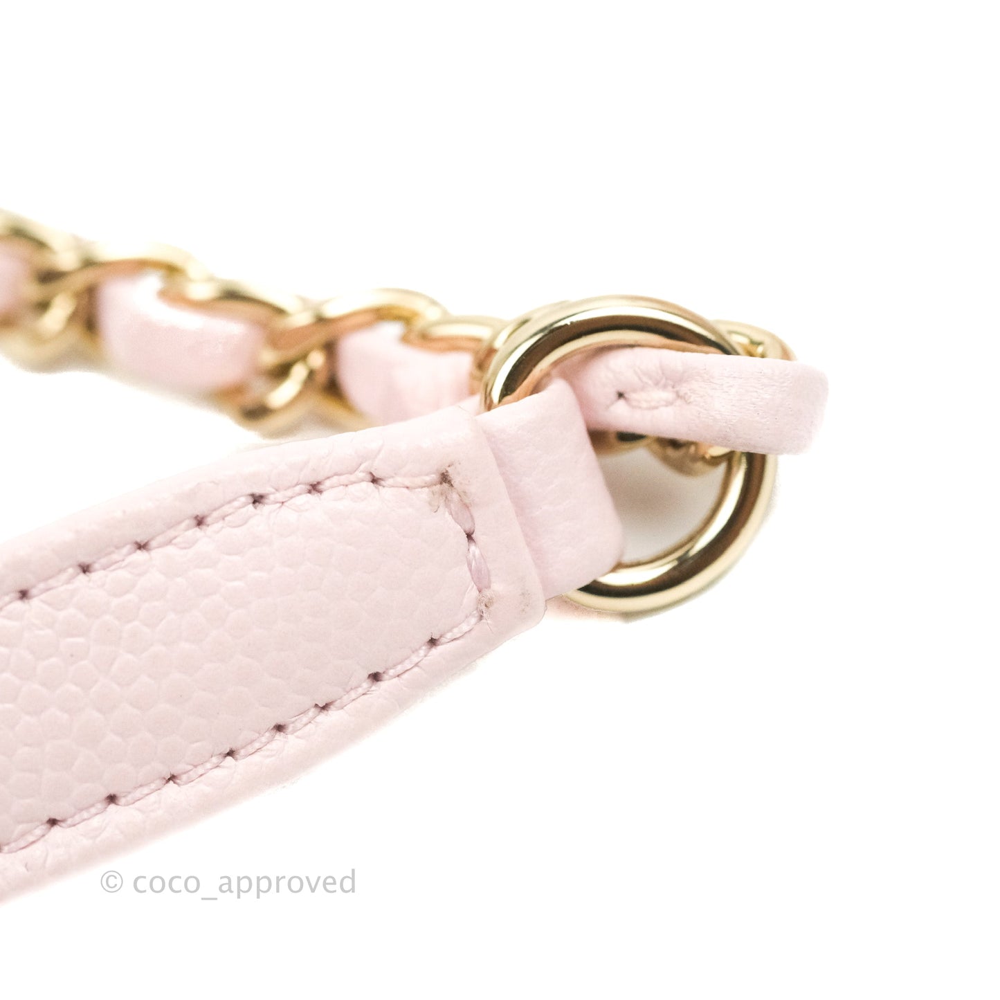 Chanel Mini Coco Handle Quilted Light Pink Caviar Gold Hardware