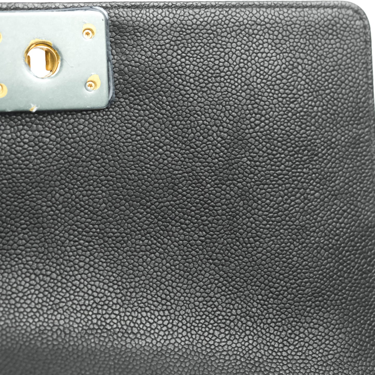 Chanel Medium Boy Quilted Black Caviar Aged Gold Hardware