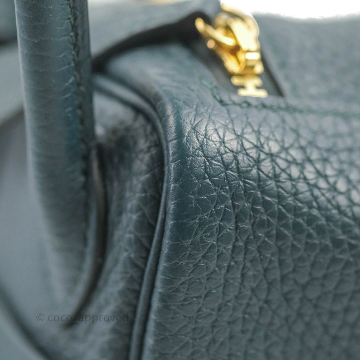 Hermès Mini Lindy 20 Vert Cypres Clemence Gold Hardware