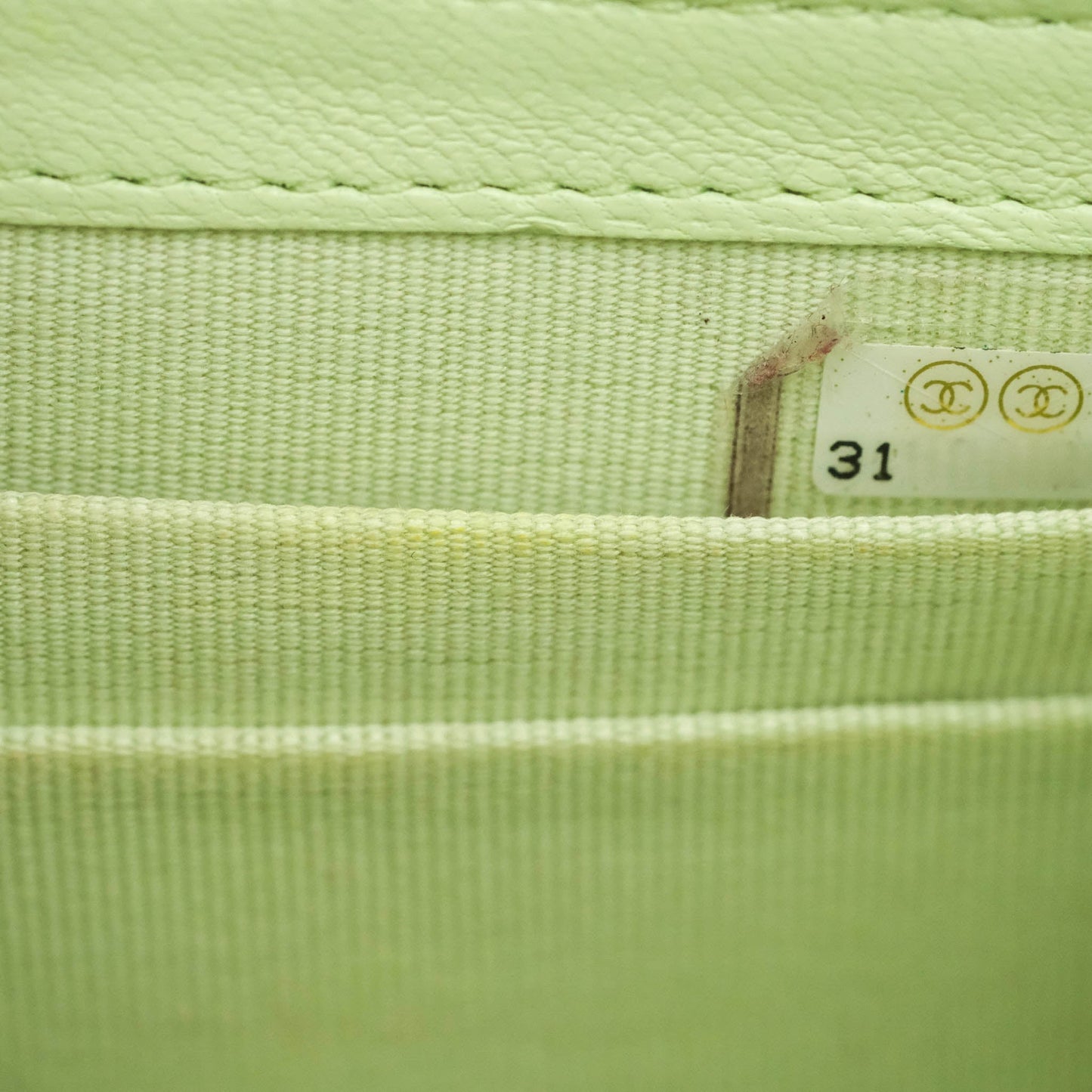 Chanel Mini Quilted Trendy CC Clutch With Chain Light Green Lambskin Gold Hardware