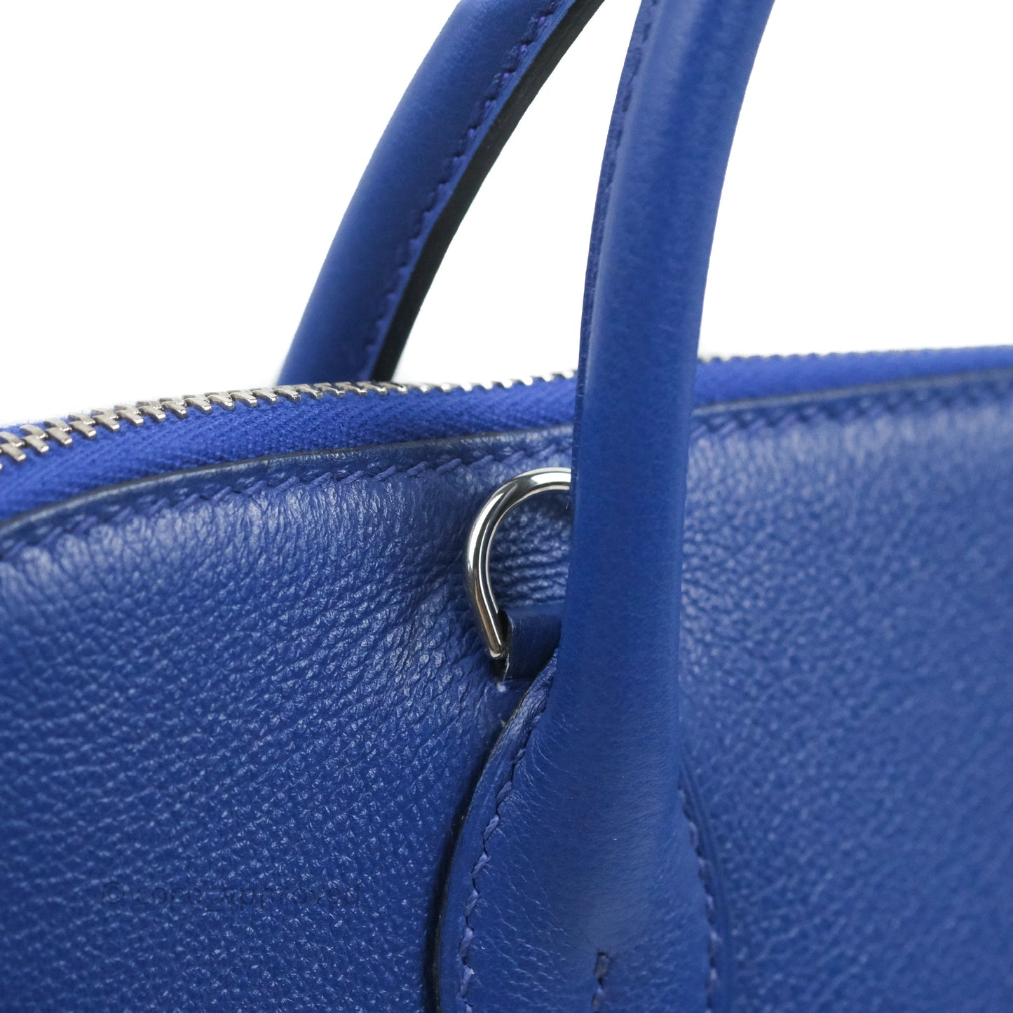 Hermès Bolide 1923 31 Bleu Royal Evercolor Palladium Hardware