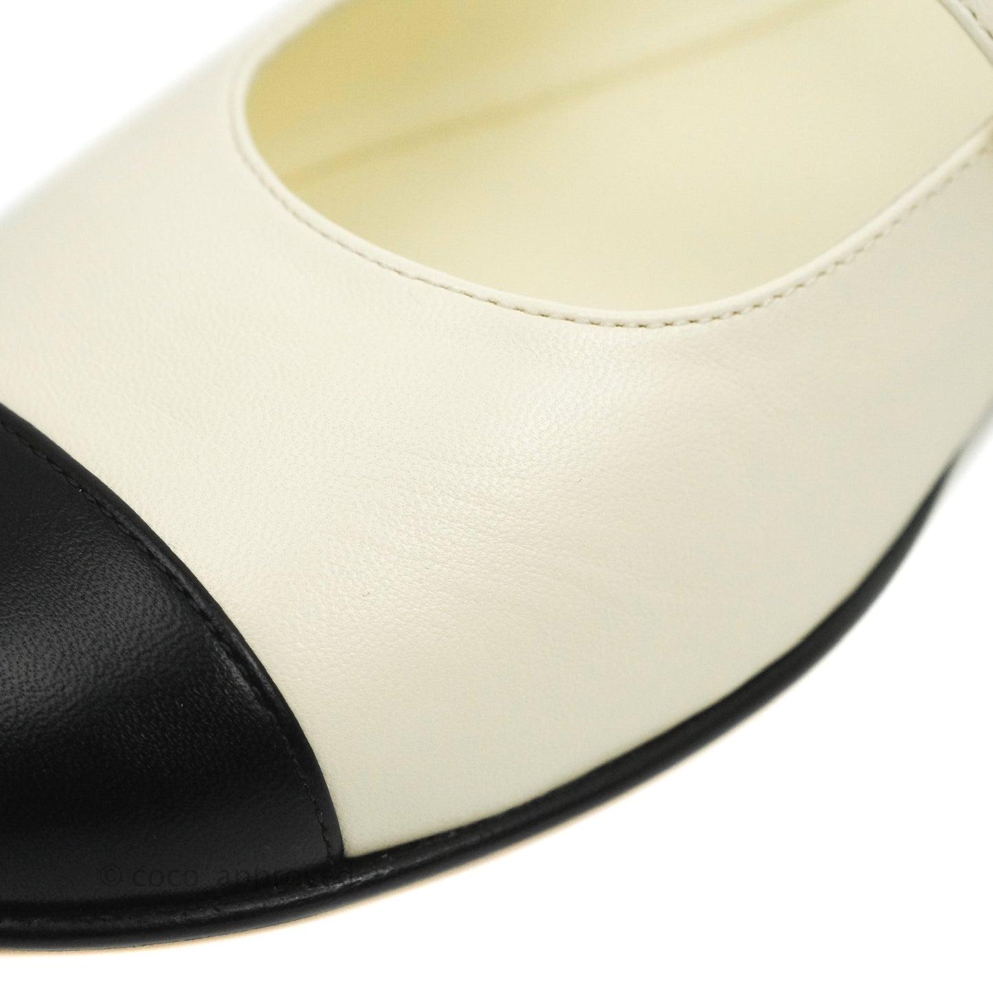 Chanel Mary Janes Flats White/Black 36.5