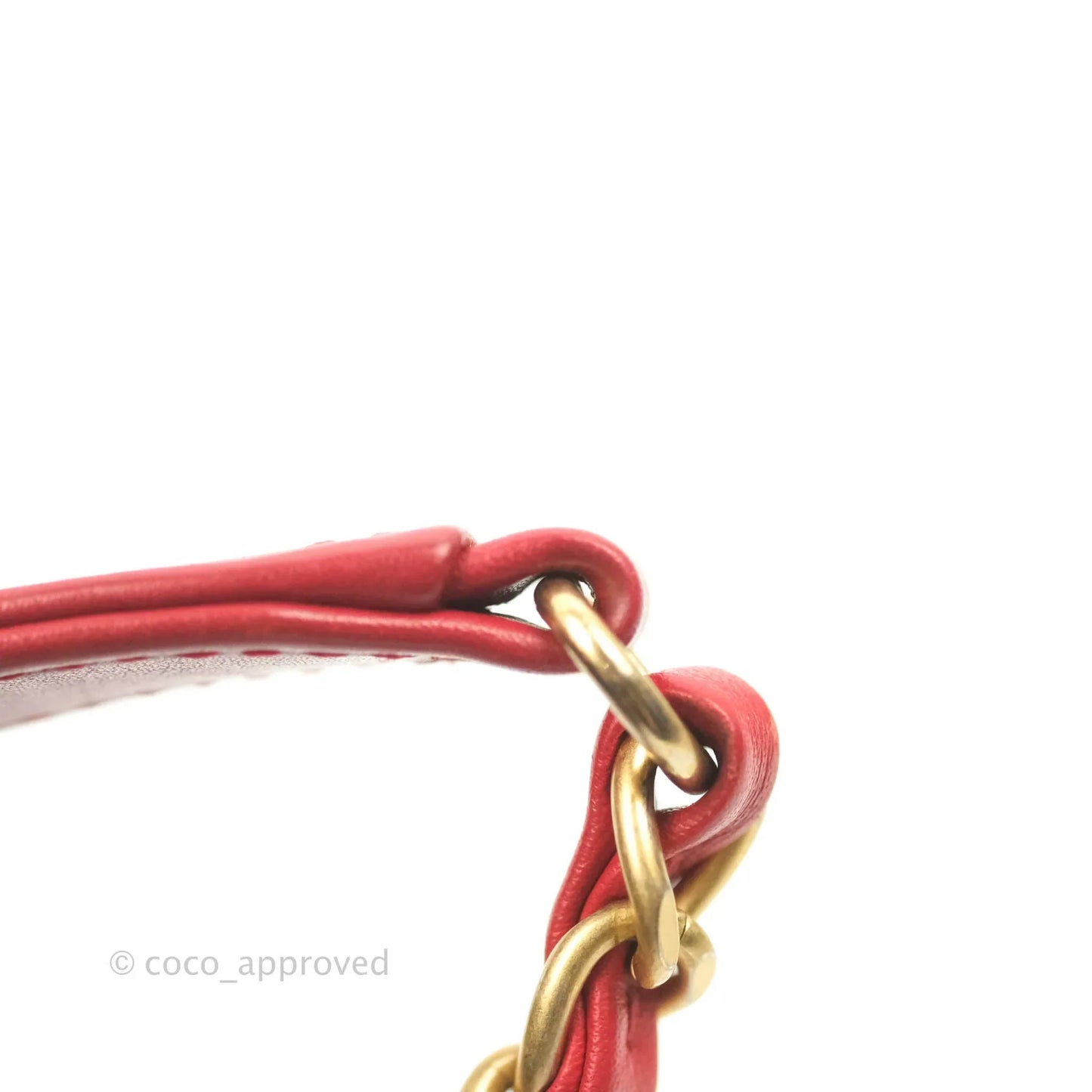 Chanel Quilted Medium CC Filigree Vanity Case Red Caviar Gold Hardware