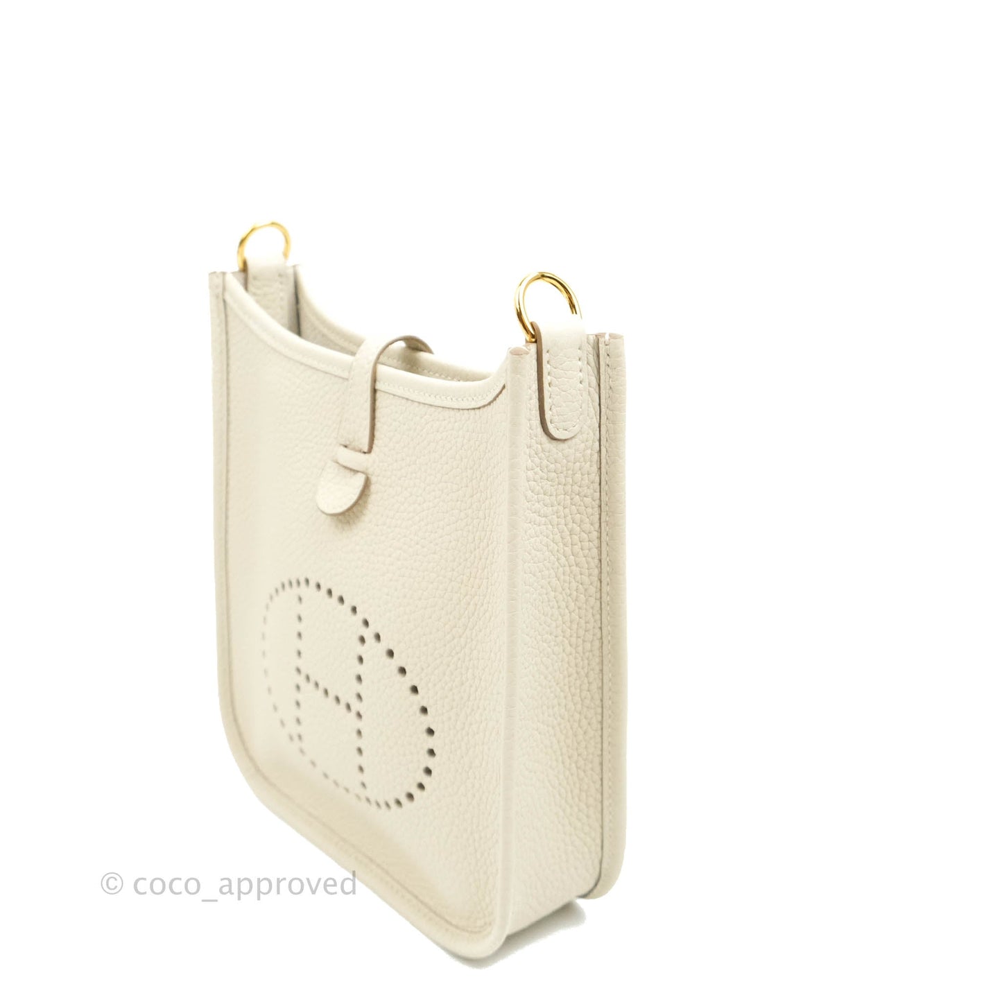 Hermès Mini Evelyne Craie Clemence Gold Hardware