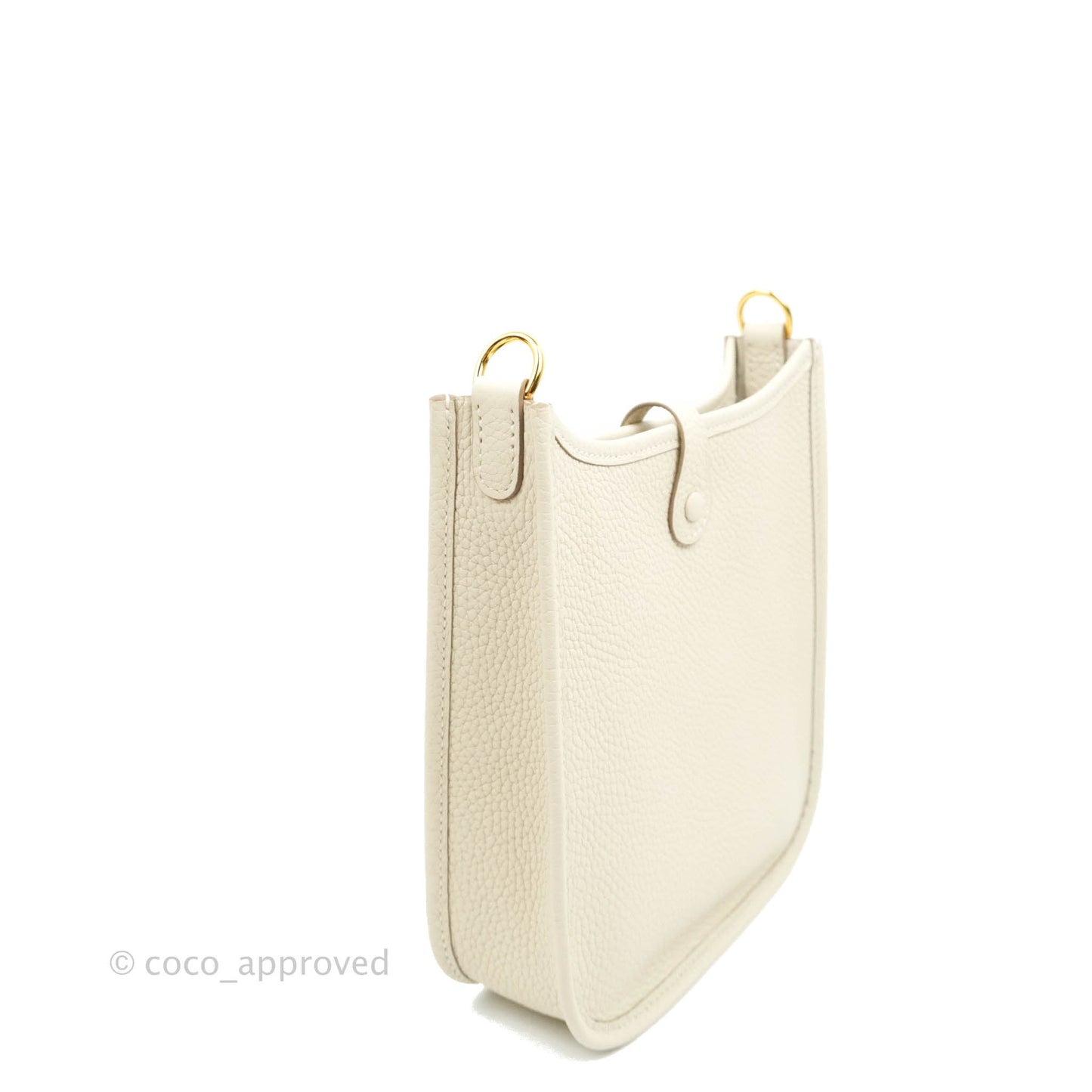 Hermès Mini Evelyne Craie Clemence Gold Hardware
