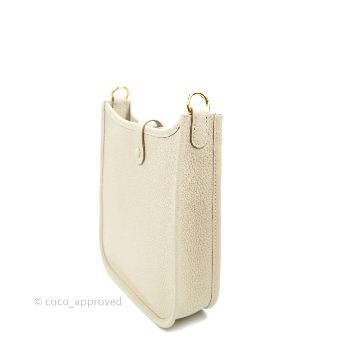 Hermès Mini Evelyne Craie Clemence Gold Hardware