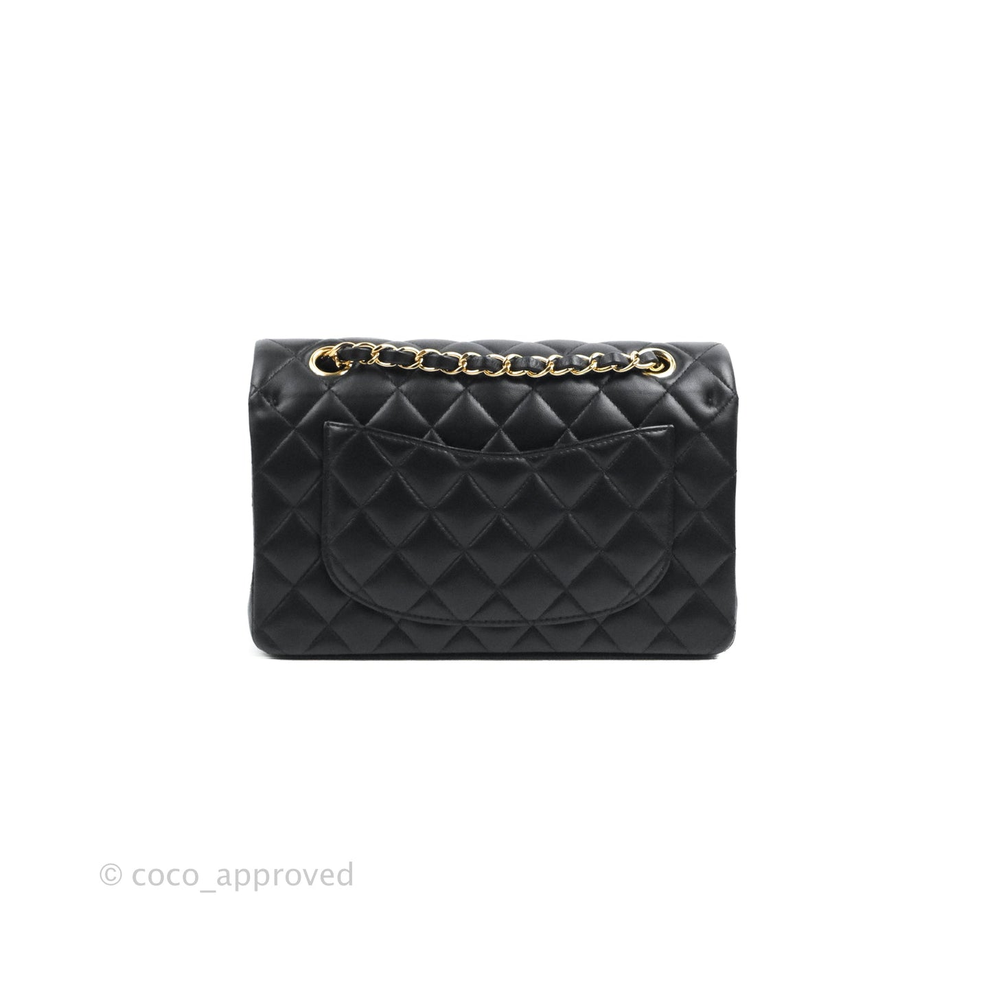 Chanel Small Classic Quilted Flap Black Lambskin Gold Hardware