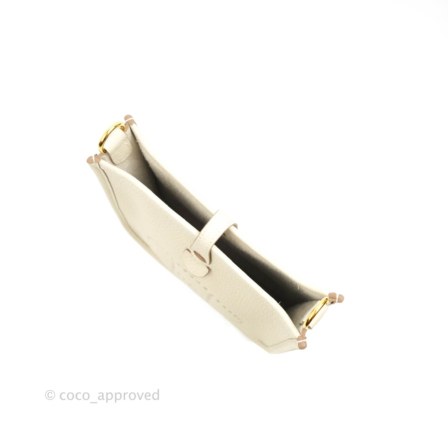 Hermès Mini Evelyne Craie Clemence Gold Hardware