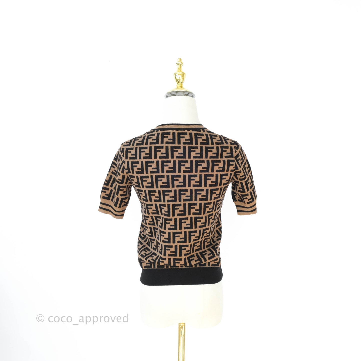 Fendi Fabric FF Motifi Jumper Brown and Black