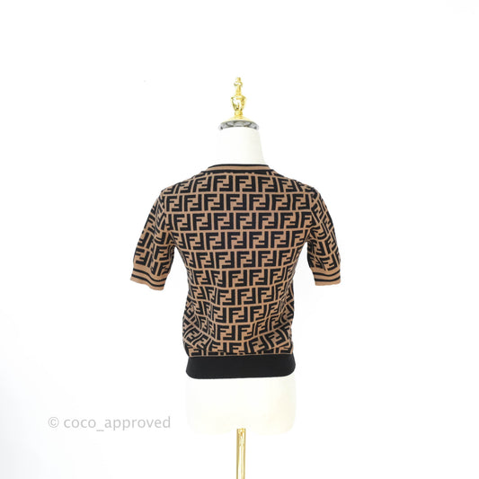 Fendi Fabric FF Motifi Jumper Brown and Black