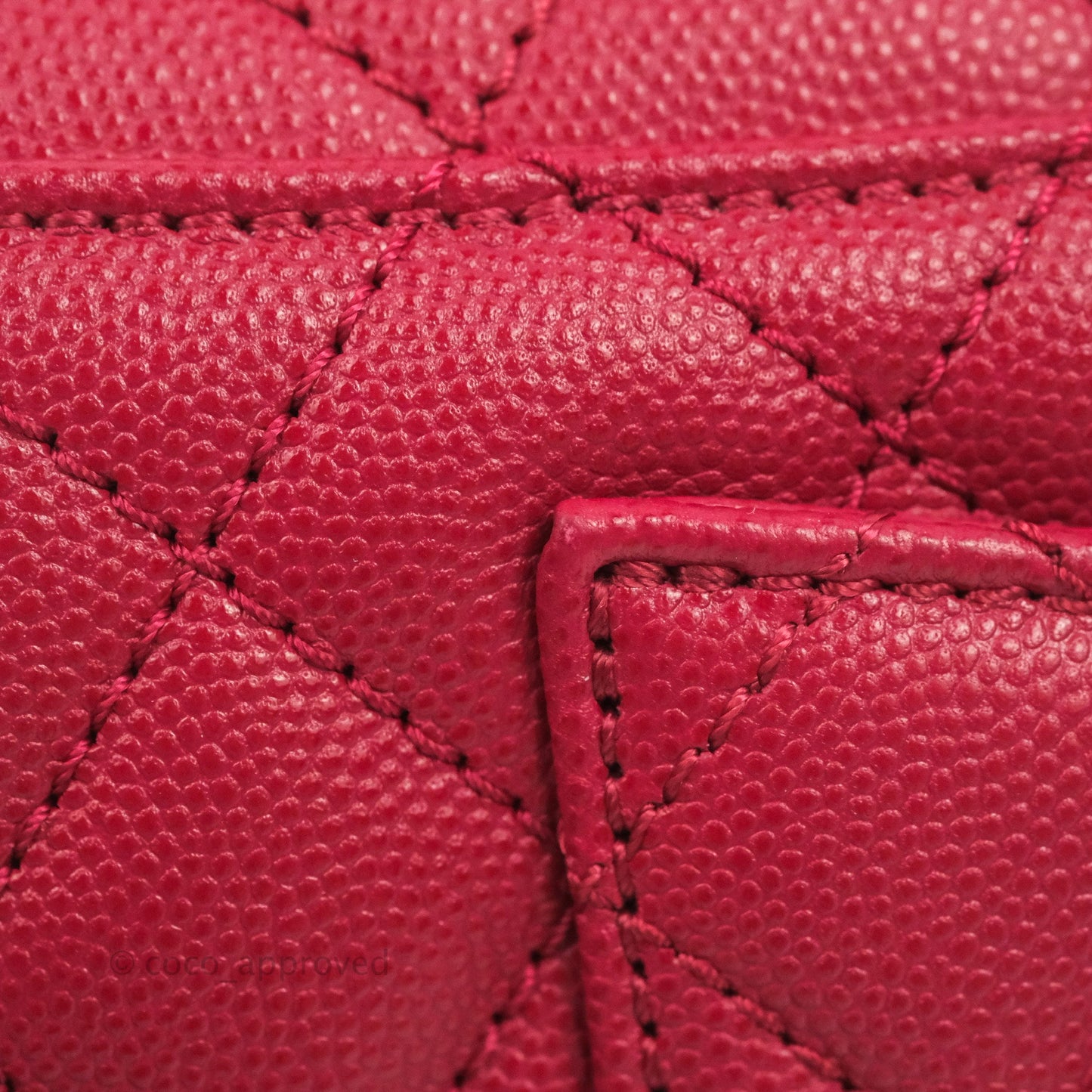 Chanel Small Coco Handle Quilted Dark Pink Caviar Gold Hardware 21A