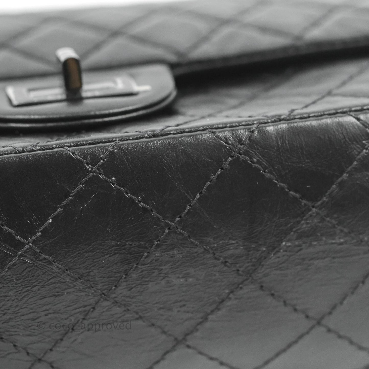 Chanel Reissue 225 Quilted Aged Calfskin So Black