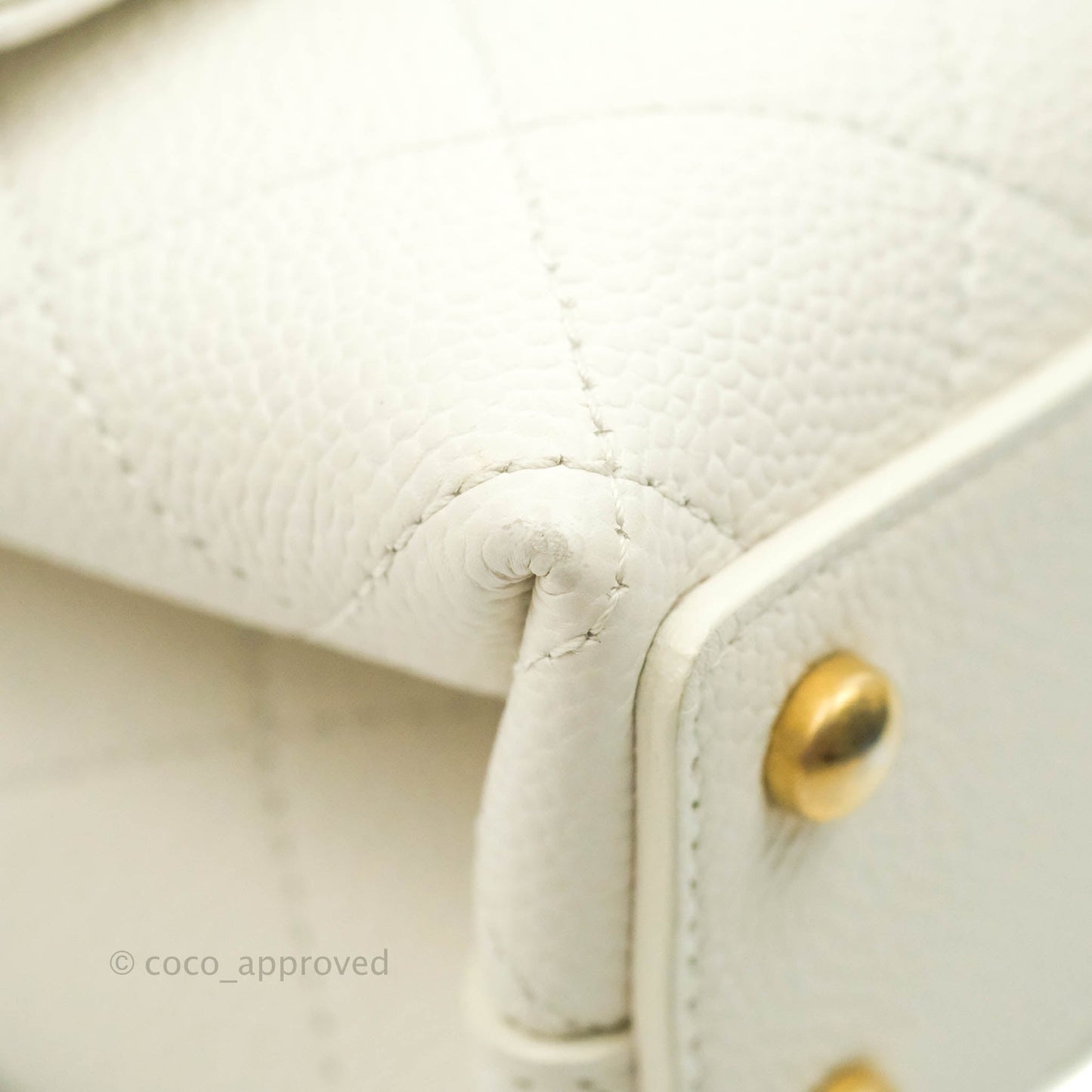 Chanel Chic Affinity Small Grained Calfskin Ivory Gold Hardware