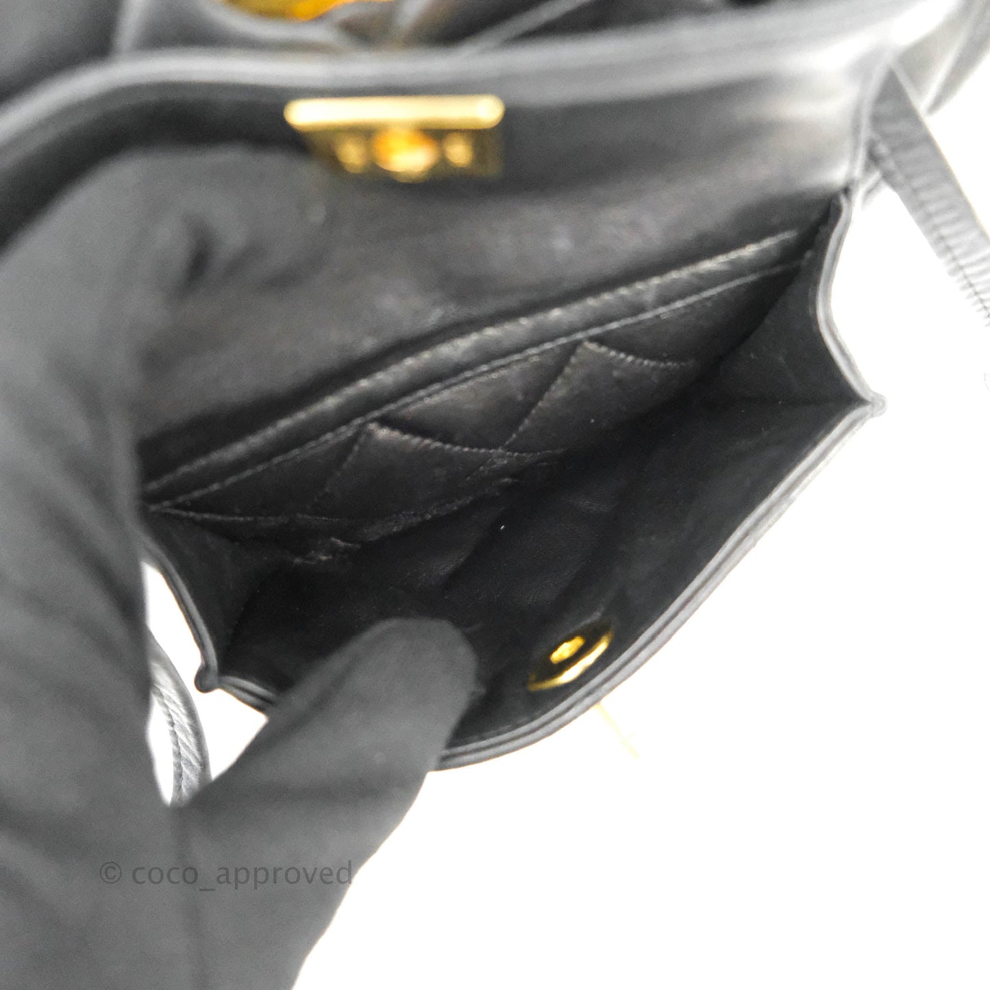 Chanel Vintage CC Duma Backpack Black Lambskin 24K Gold Hardware