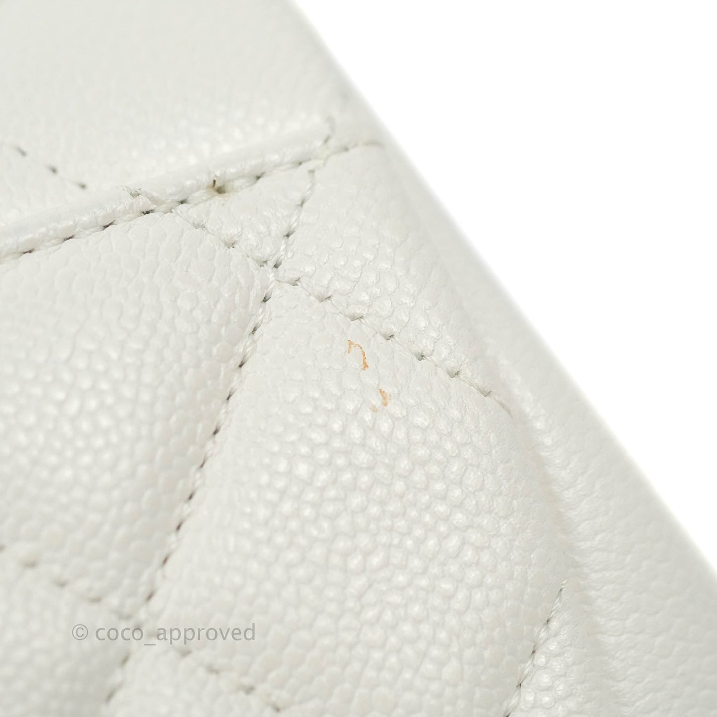 Chanel Quilted Small Business Affinity Flap White Caviar Gold Hardware