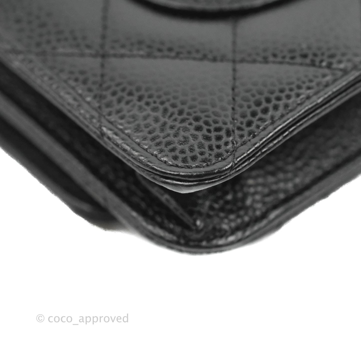Chanel Quilted Wallet on Chain WOC Black Caviar Gold Hardware