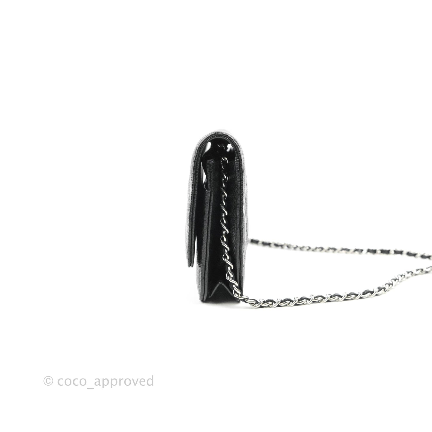 Chanel Quilted Classic WOC Black Caviar Silver Hardware