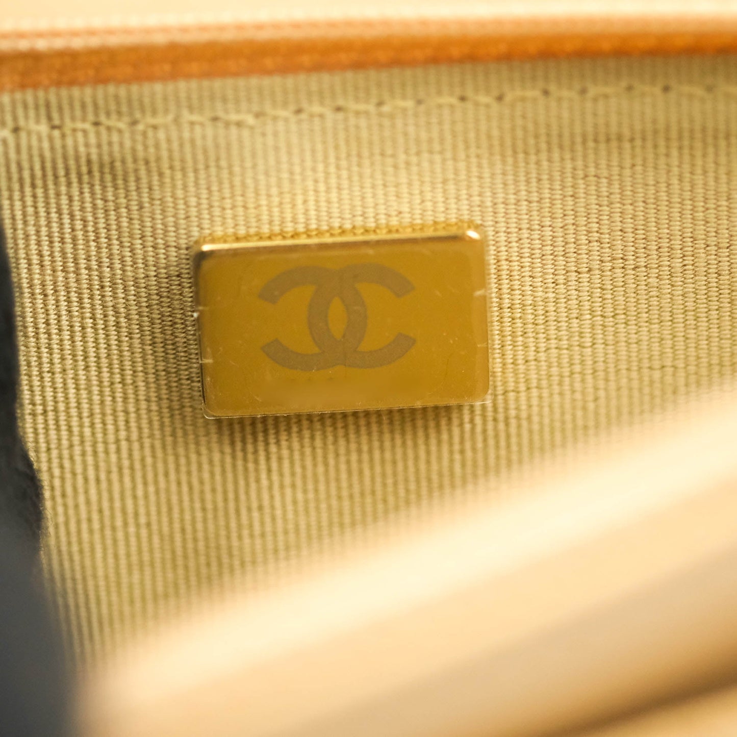 Chanel Quilted Pearl Crush Wallet on Chain WOC Beige Lambskin Aged Gold Hardware