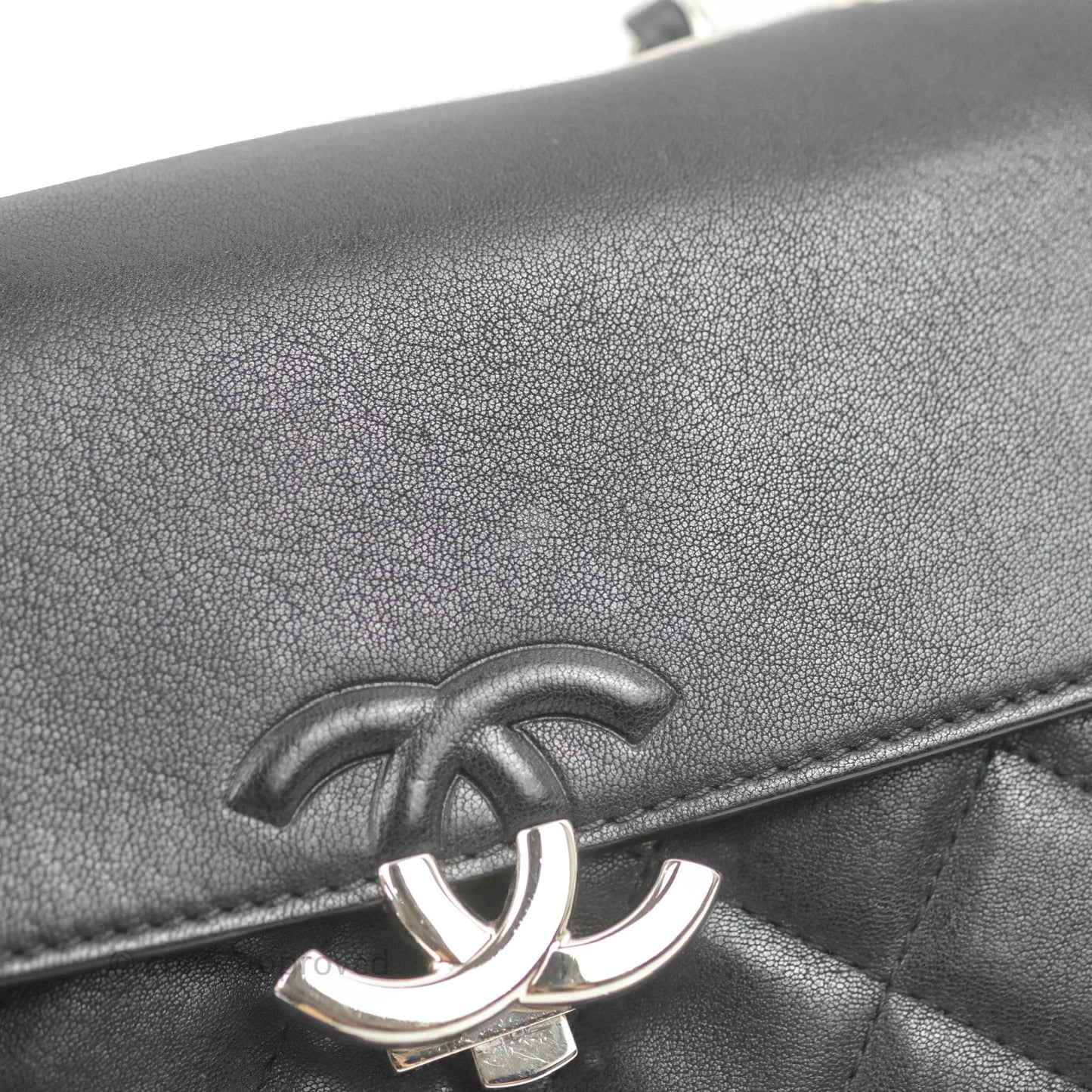 Chanel Quilted Mini Urban Companion Flap Black Calfskin Silver Hardware
