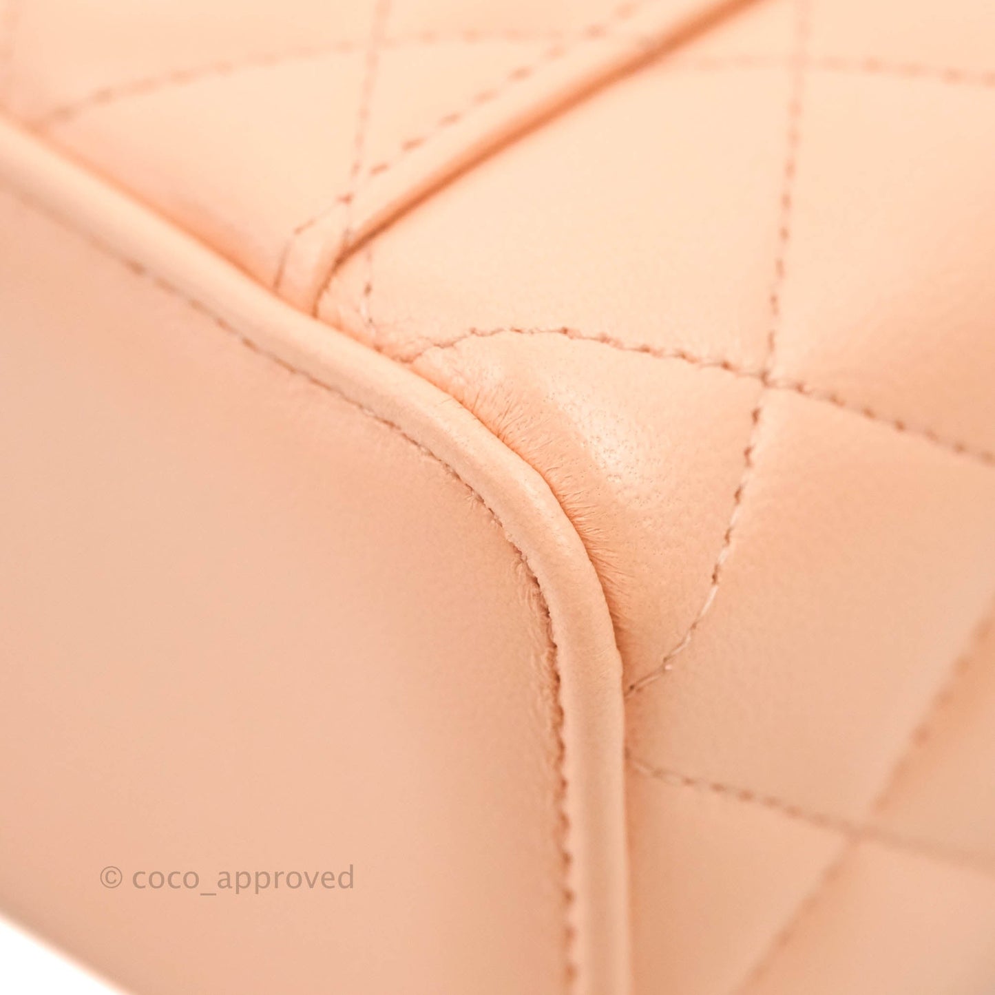 Chanel Classic Mini Pearl Crush Vanity With Chain Pink Lambskin Aged Gold Hardware