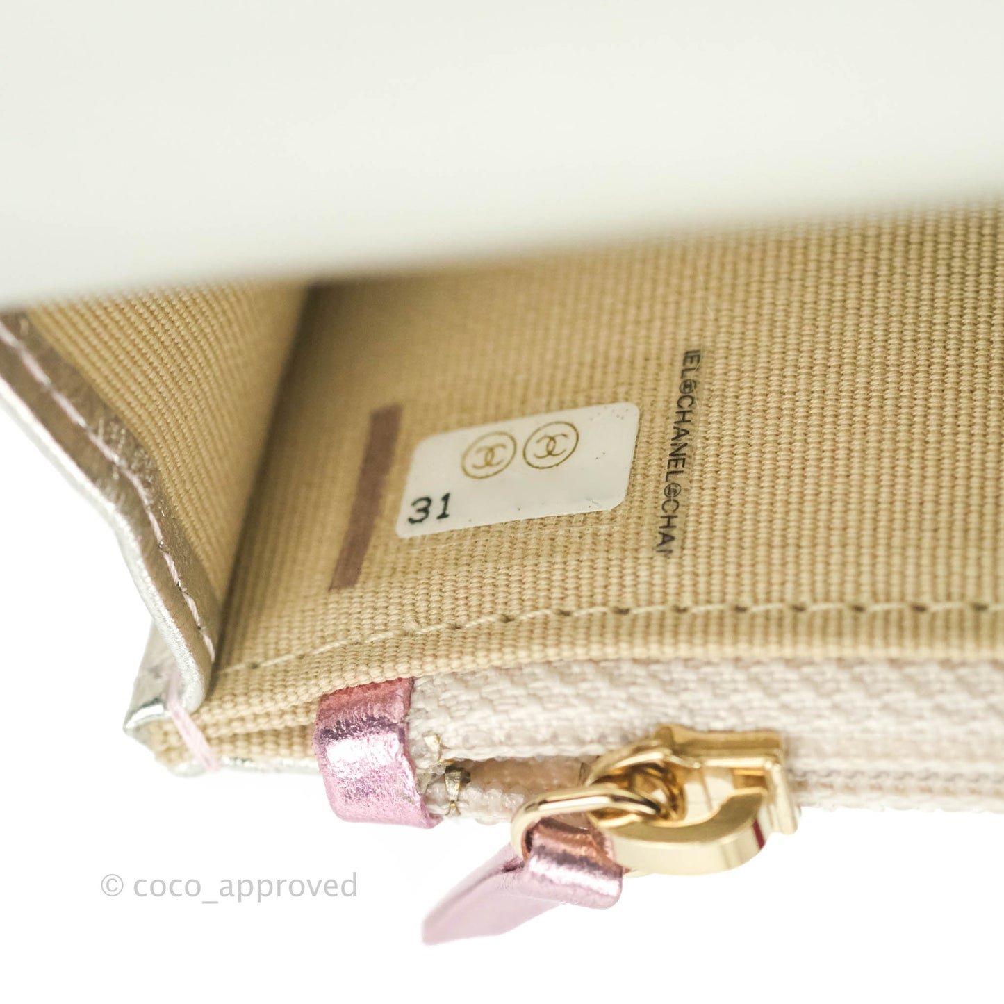 Chanel Quilted Clutch with Chain Metallic Gradient Pink/Silver Lambskin
