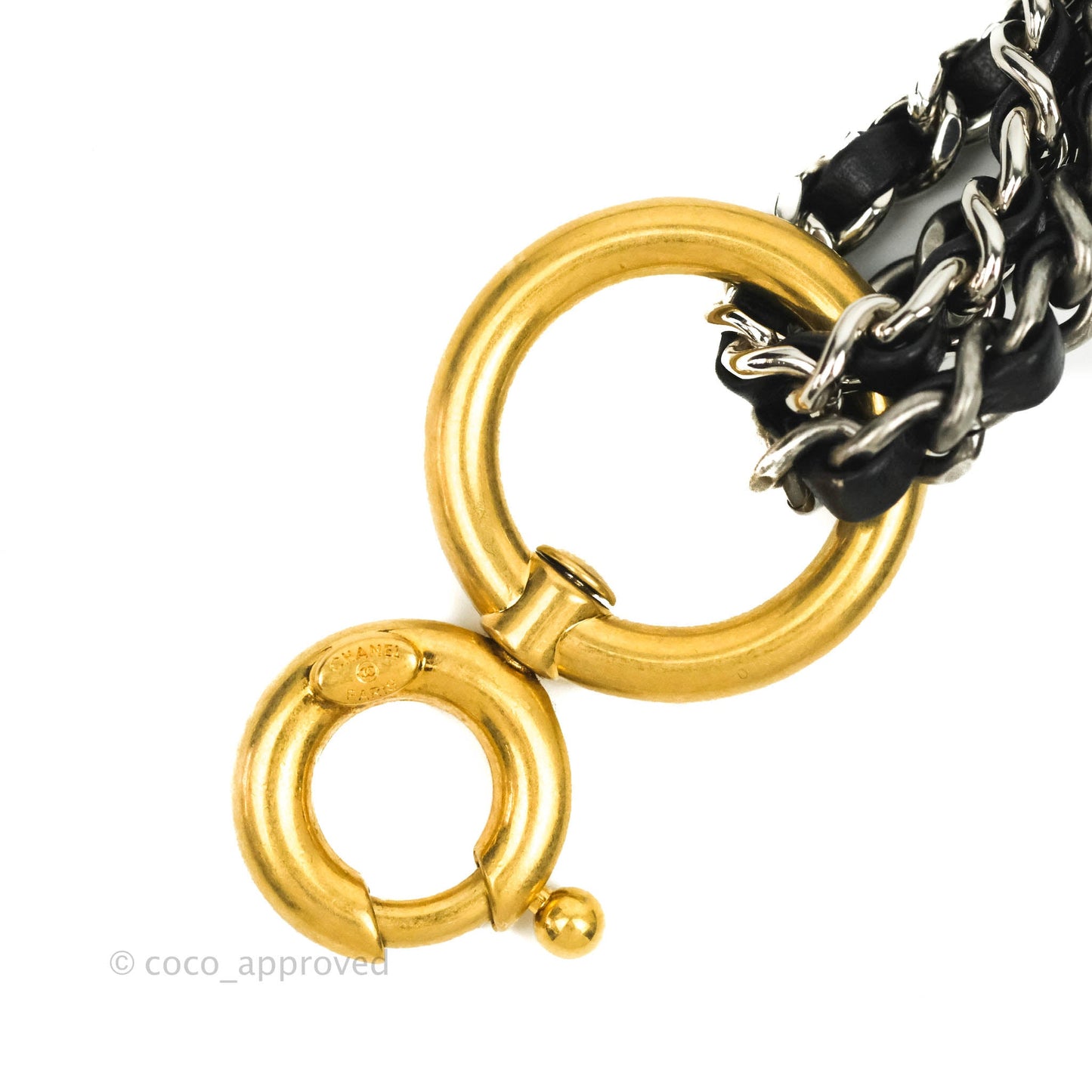 Chanel Large Gabrielle Hobo Crocodile Embossed Black Calfskin