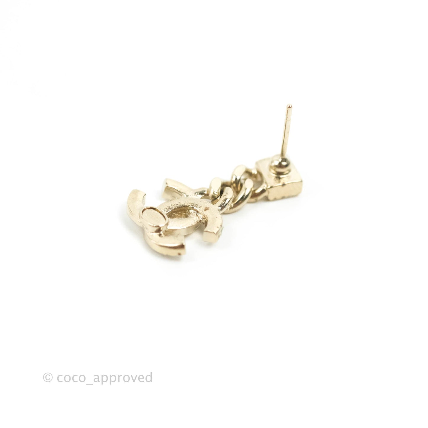 Chanel Crystal CC Drop Earrings 22B