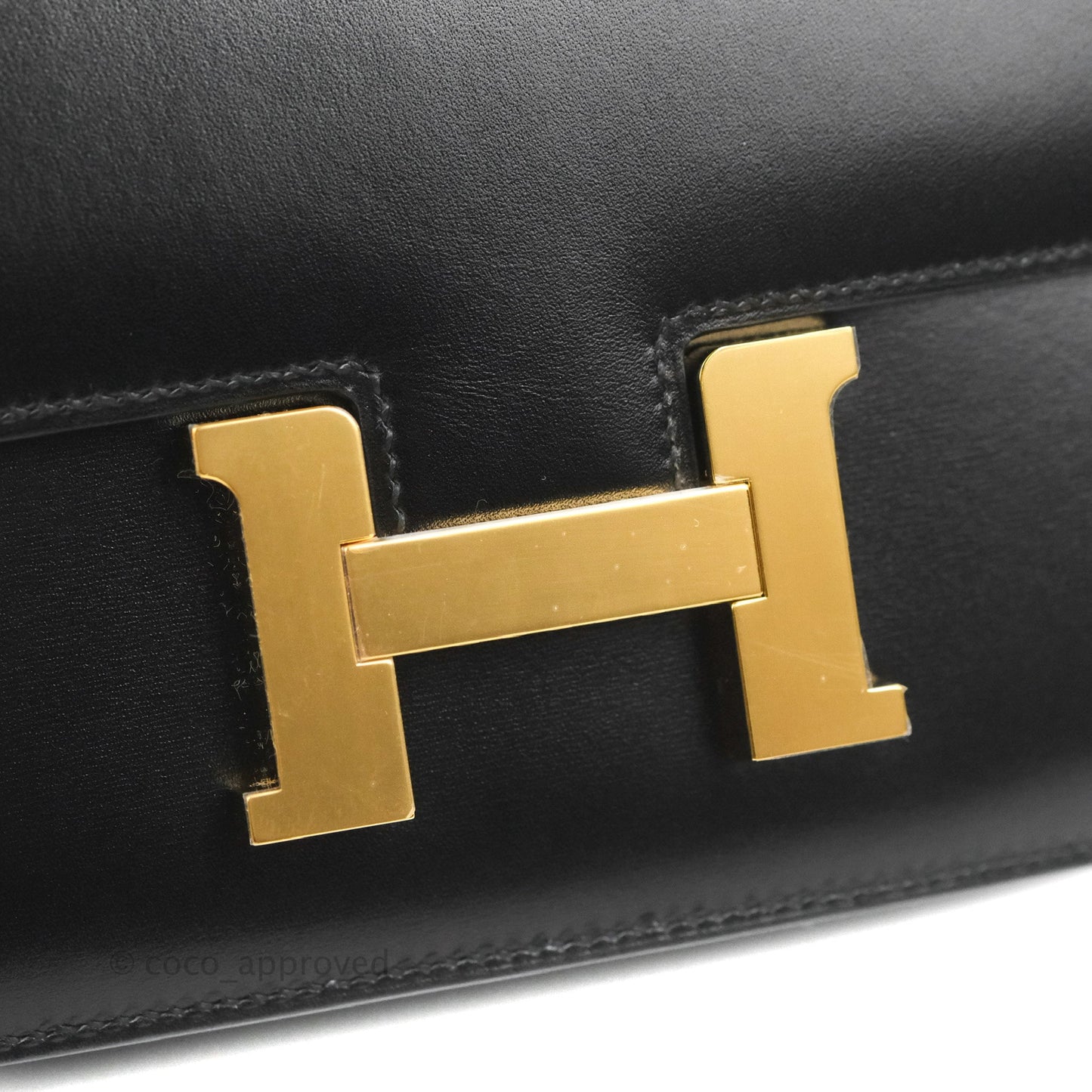 Hermès Constance Mini 18cm Black Box Leather Gold Hardware