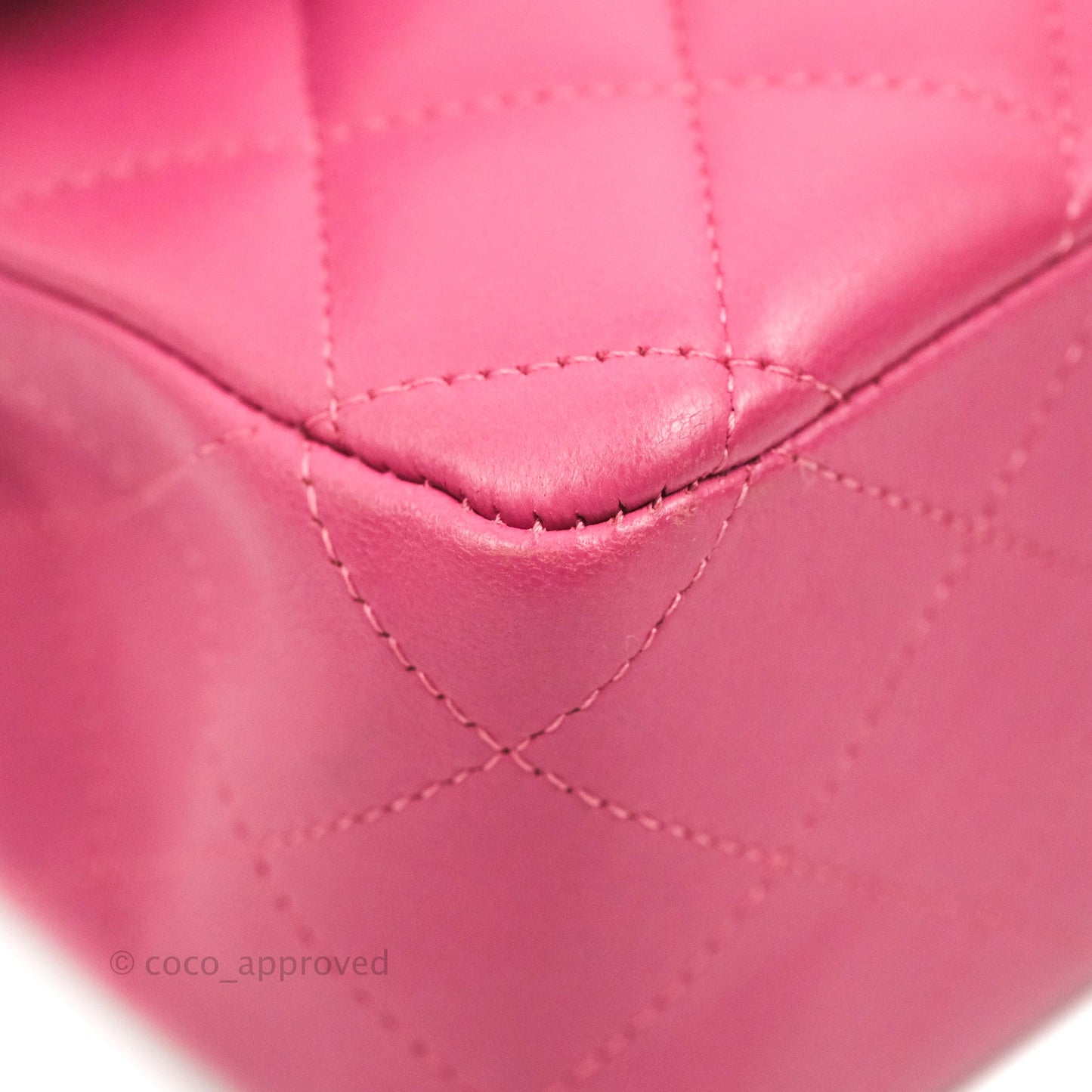 Chanel Classic M/L Medium Double Flap Pink Lambskin Matte Gold Hardware