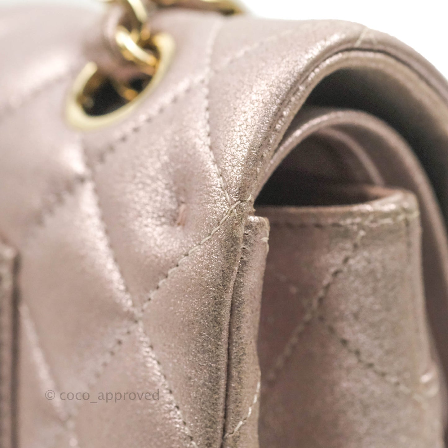 Chanel Classic M/L Medium Double Flap Rose Gold Pink Lambskin Gold Hardware