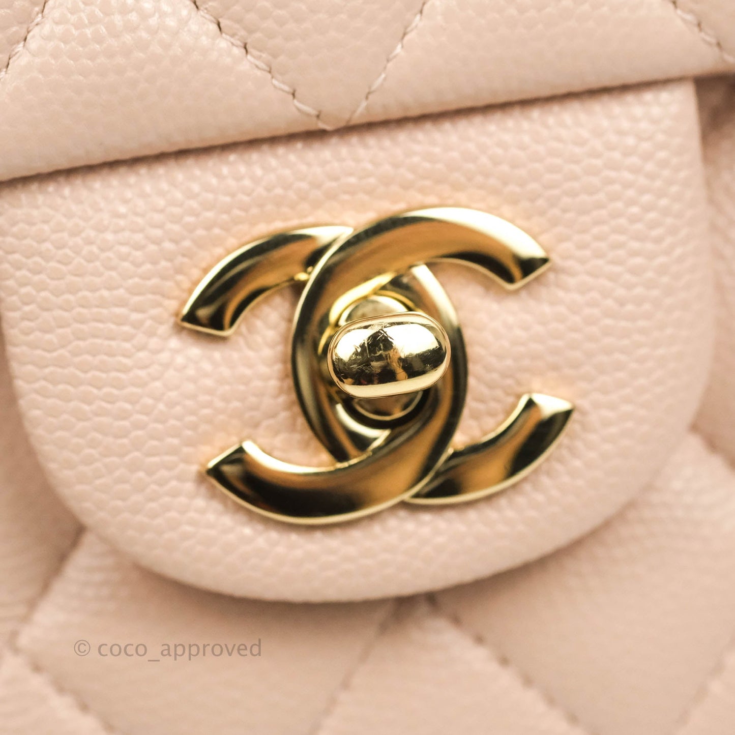 Chanel Small Classic Quilted Flap Rose Clair Pink Caviar Gold Hardware 21C