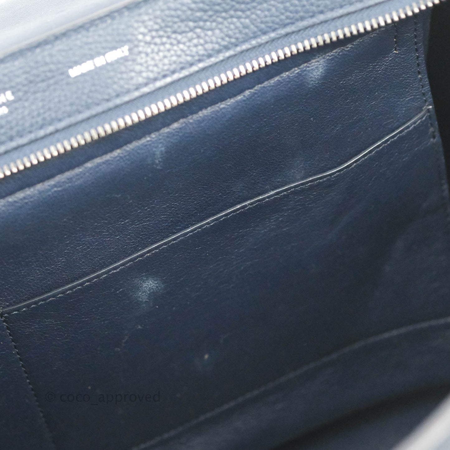 Celine Small Sleek Trapeze Navy Calfskin