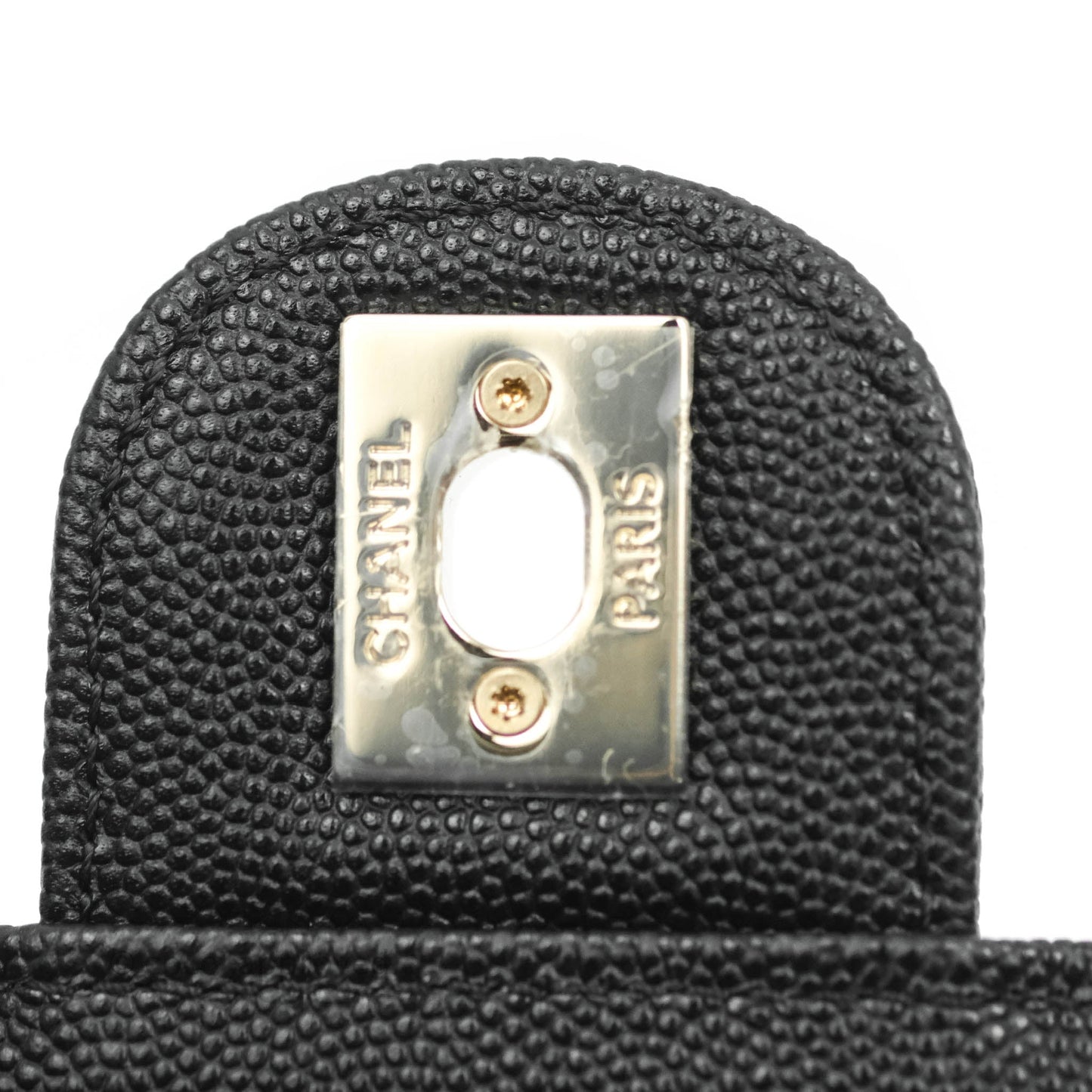 Chanel Quilted Small Like The Wallet Flap Black Caviar Light Gold Hardware 22C