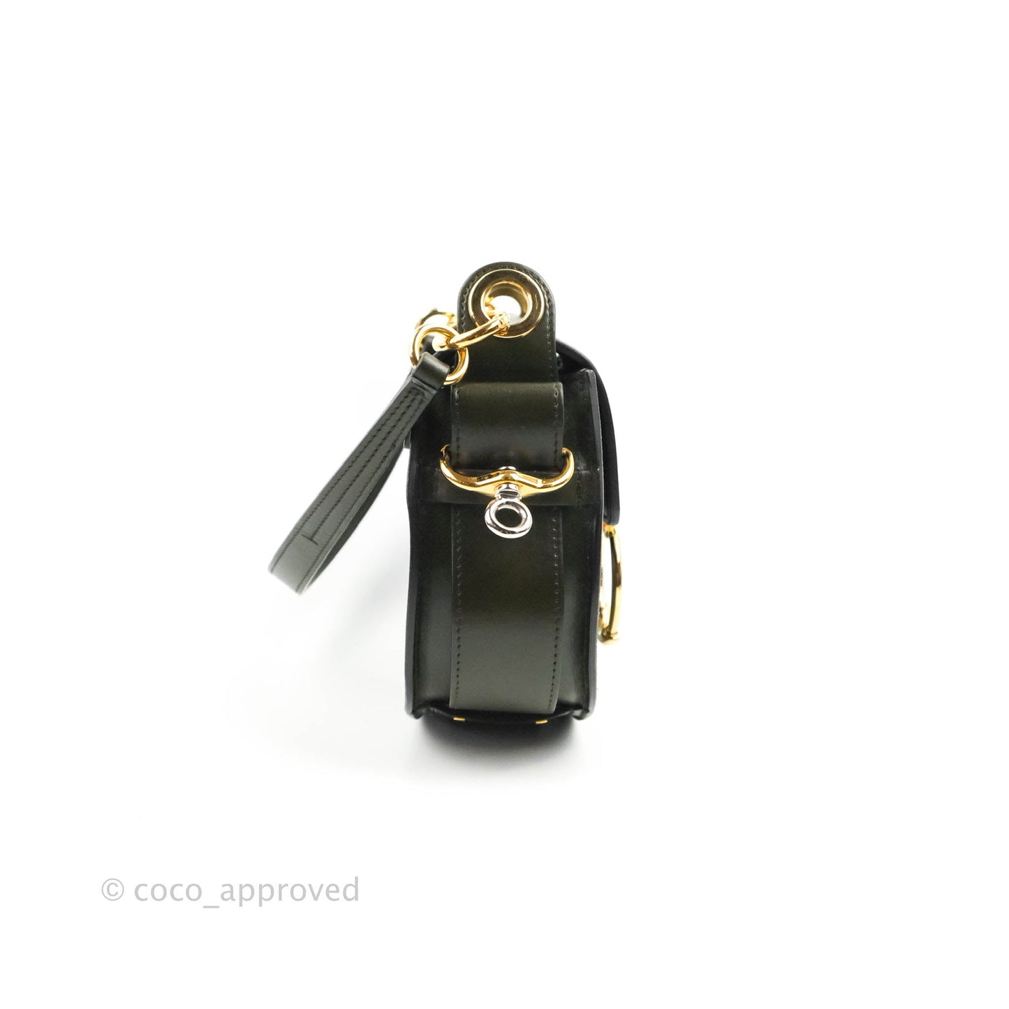 Chloé Small Tess Bag Dark Green Calfskin Suede