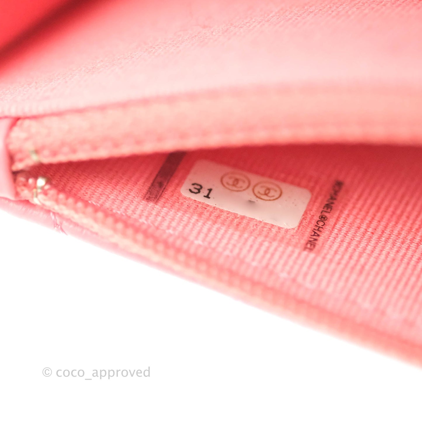 Chanel Clutch with Chain Pink Lambskin Enamel Gold Hardware
