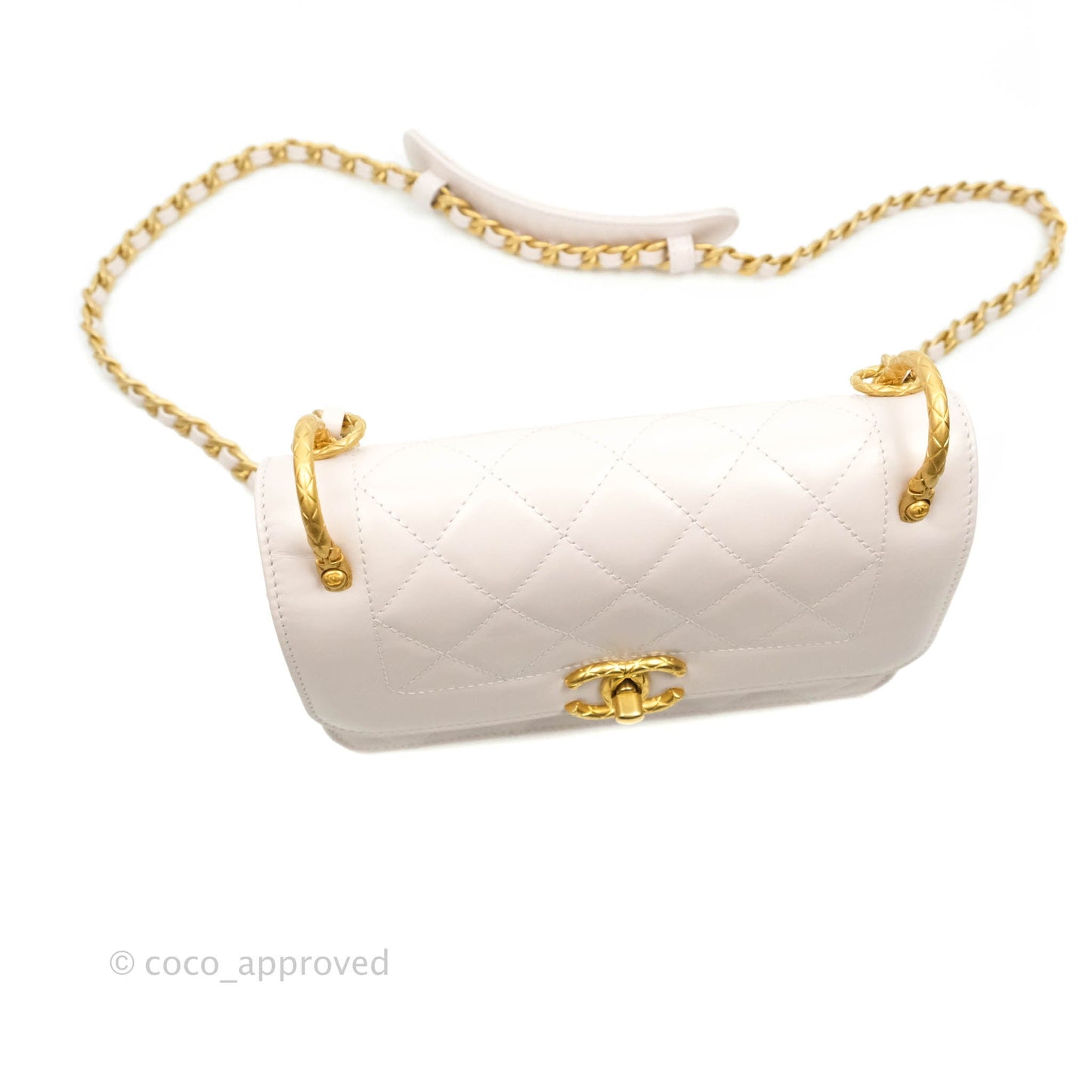 Chanel Mini Flap Light Lilac Glazed Calfskin Aged Gold Hardware