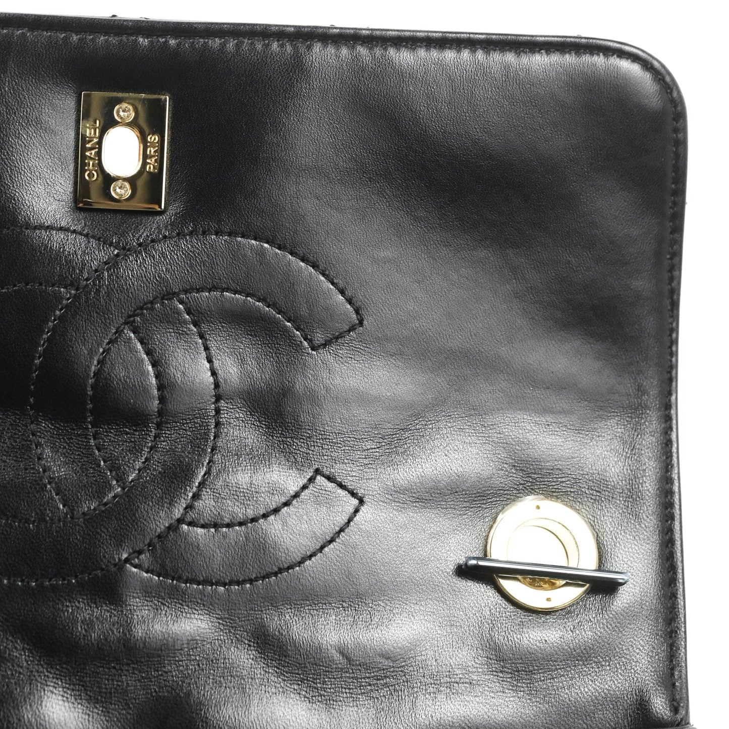 Chanel Small Trendy CC Black Lambskin Gold Hardware