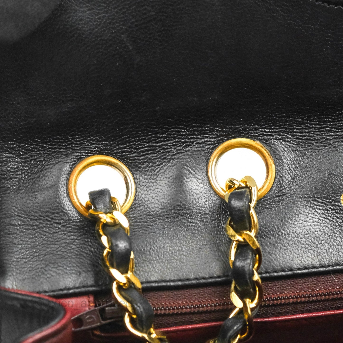Chanel Vintage CC Clip-lock Flap Bag Black Lambskin 24K Gold Hardware
