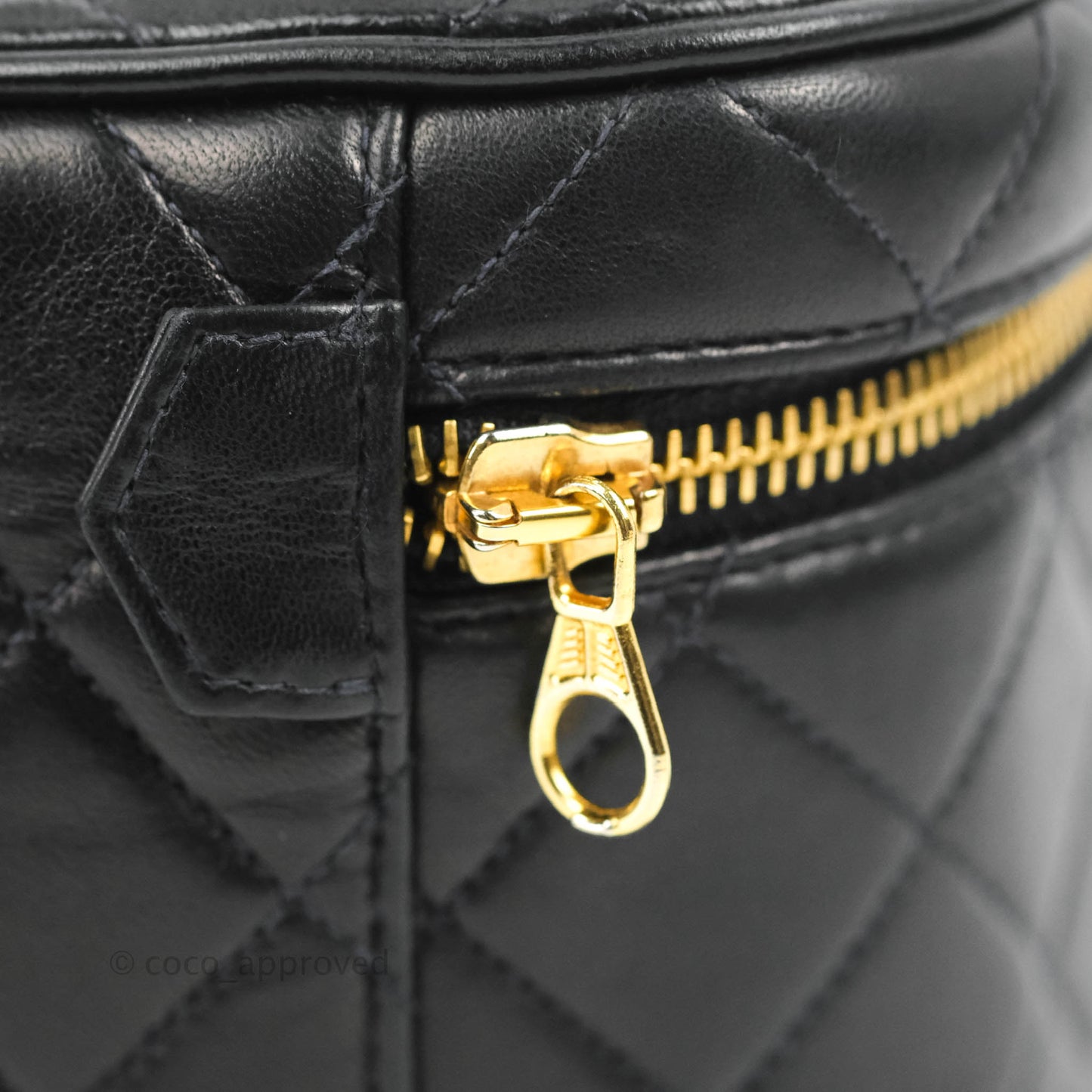 Chanel Vintage Vanity Case Very Dark Navy Lambskin