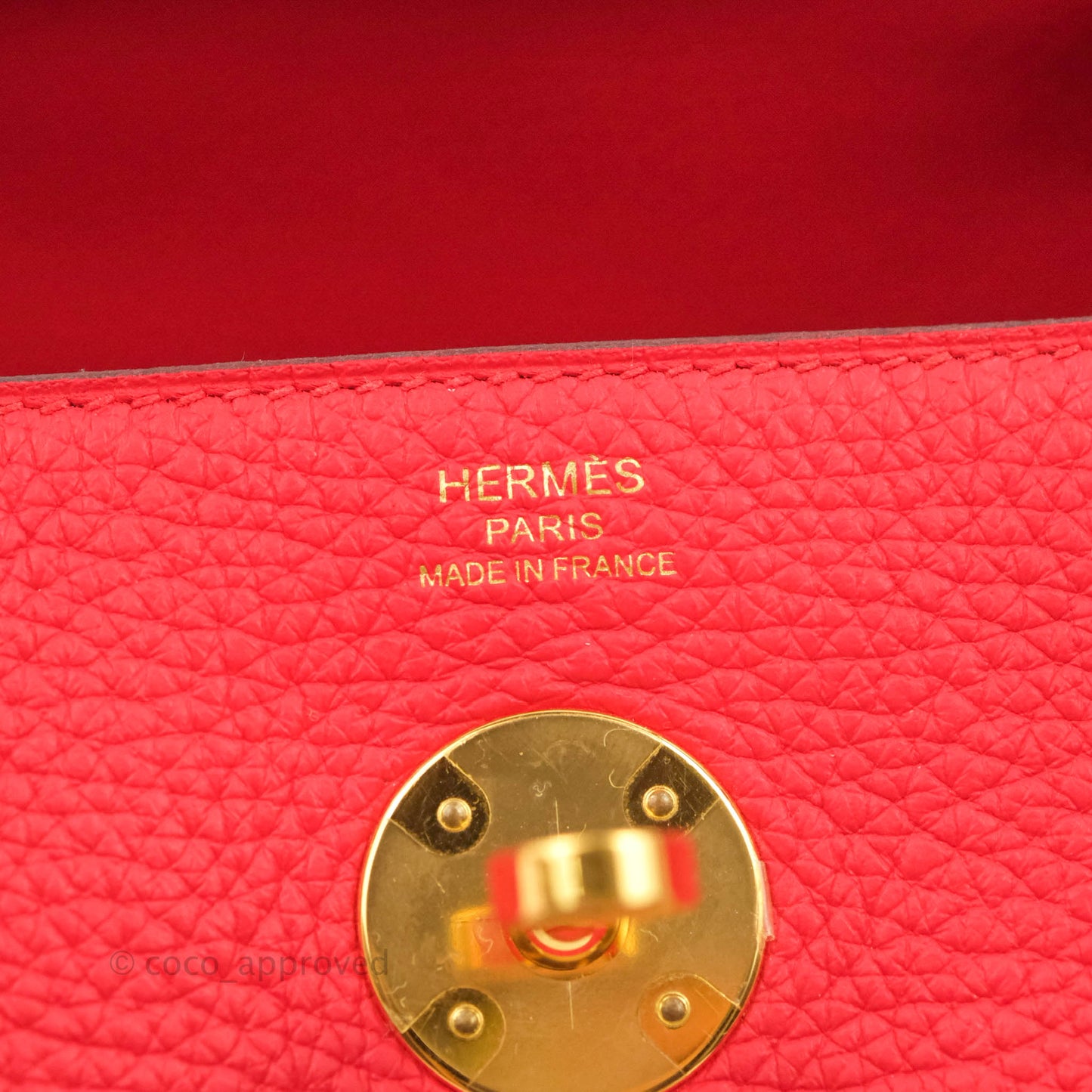 Hermès Lindy 26 Rouge de Coeur Clemence Gold Hardware