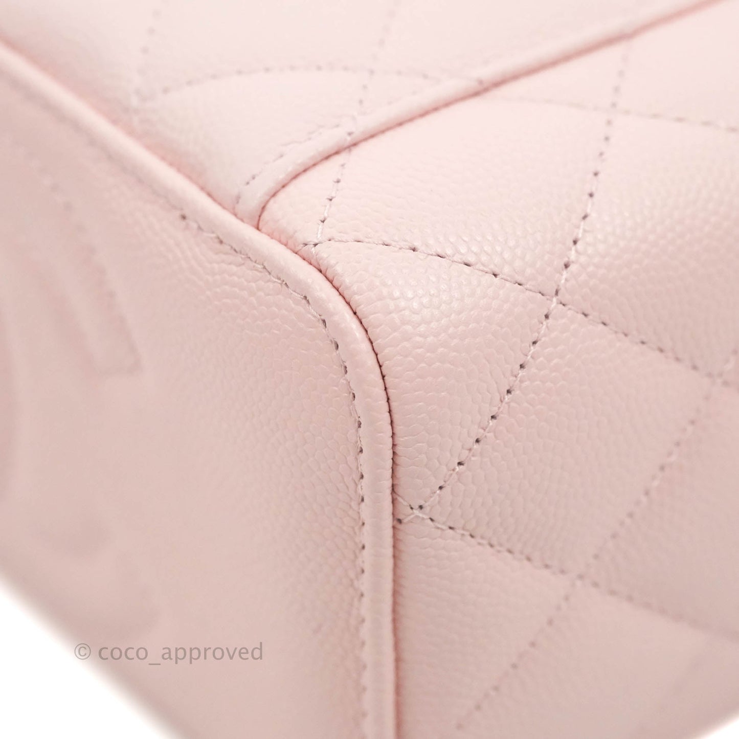 Chanel Classic Vanity with Chain Pink Caviar Gold Hardware