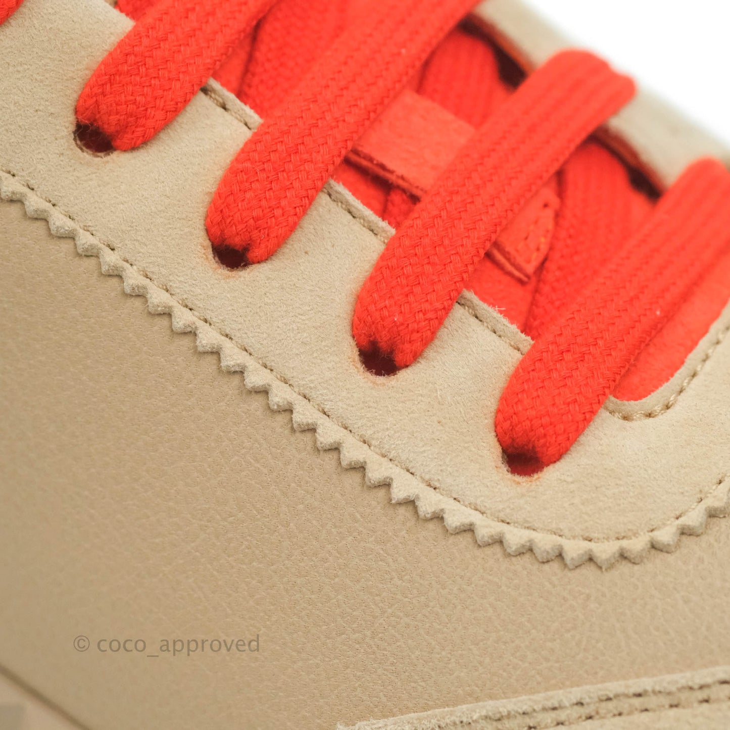 Hermès Bouncing Sneaker Beige Sarrasin / Orange Sanguine Goatskin Size 35.5