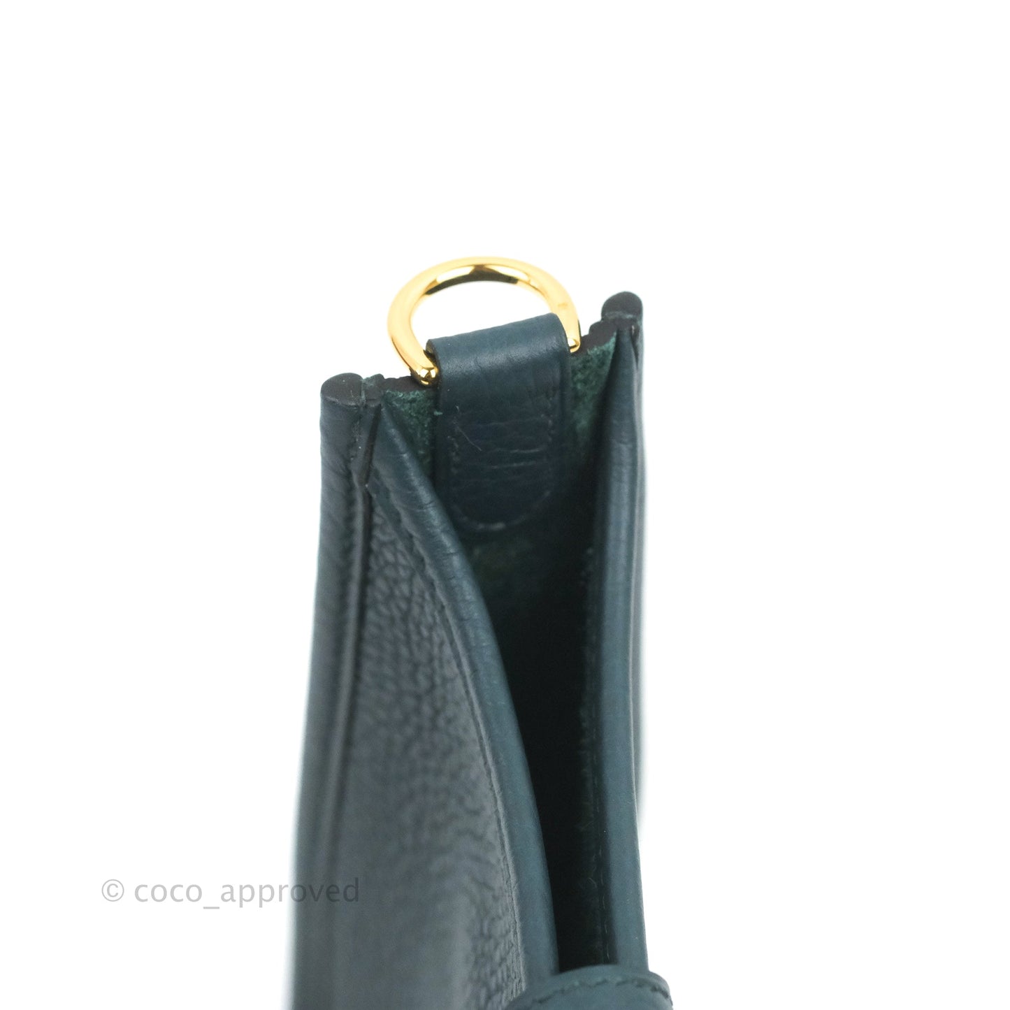 Hermès Mini Evelyne 16 Vert Cypress Clemence Gold Hardware